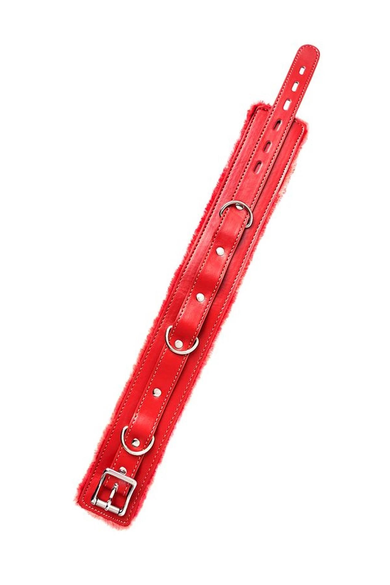 Collier Anonymo, cuir PU, rouge