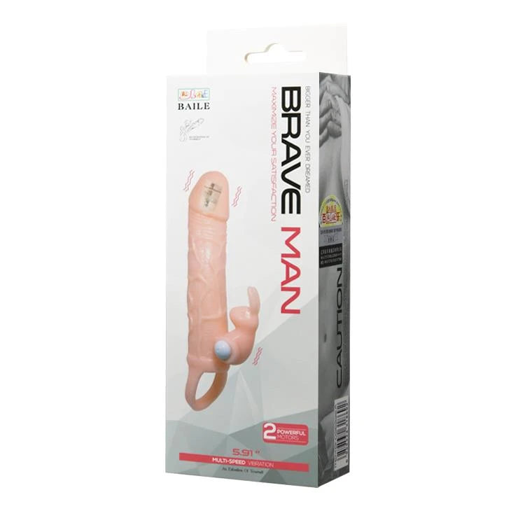 BAILE - BRAVE MAN SKIN 5,91"" VIBRATION MULTI-VITESSES