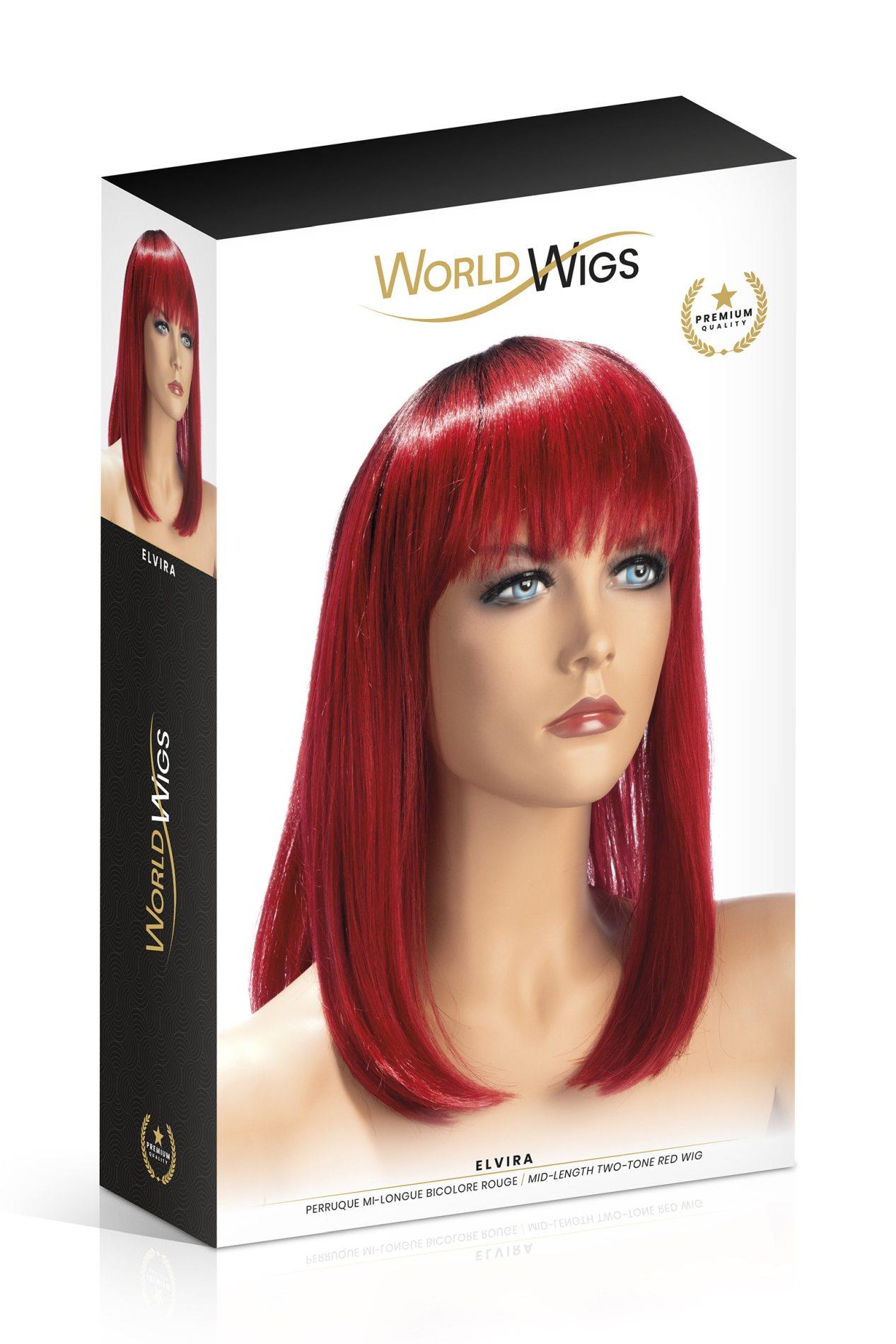 ELVIRA RED TWO-TONE WIG