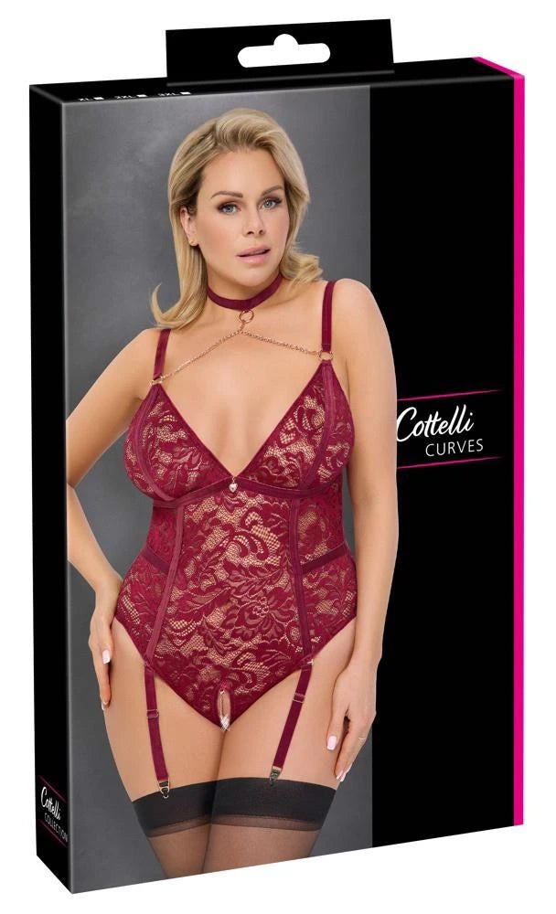 Body entrejambe ouvert rouge 3XL