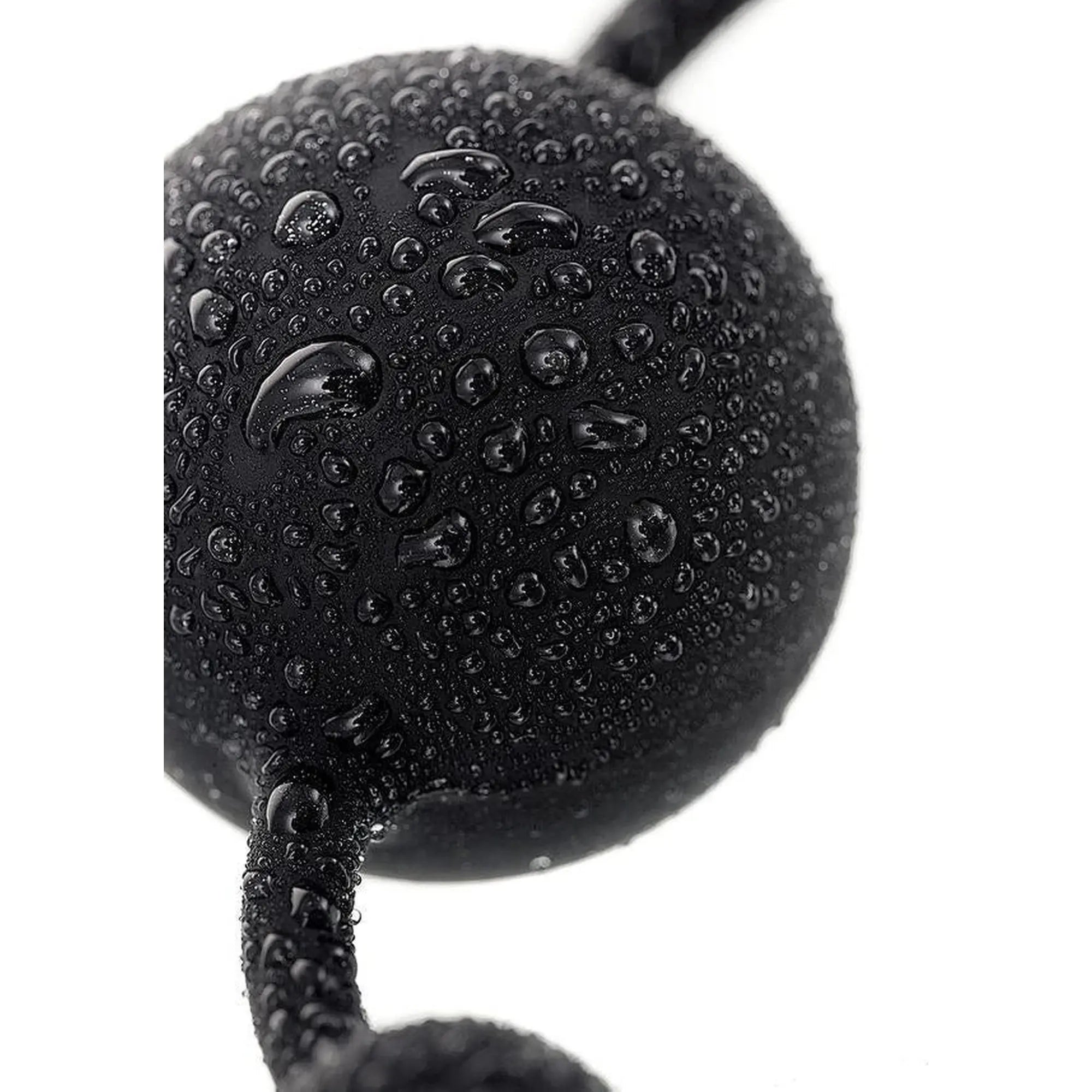 Anal beads Toyfa A-toys Coron, with balls, silicone, black, 35,9 cm