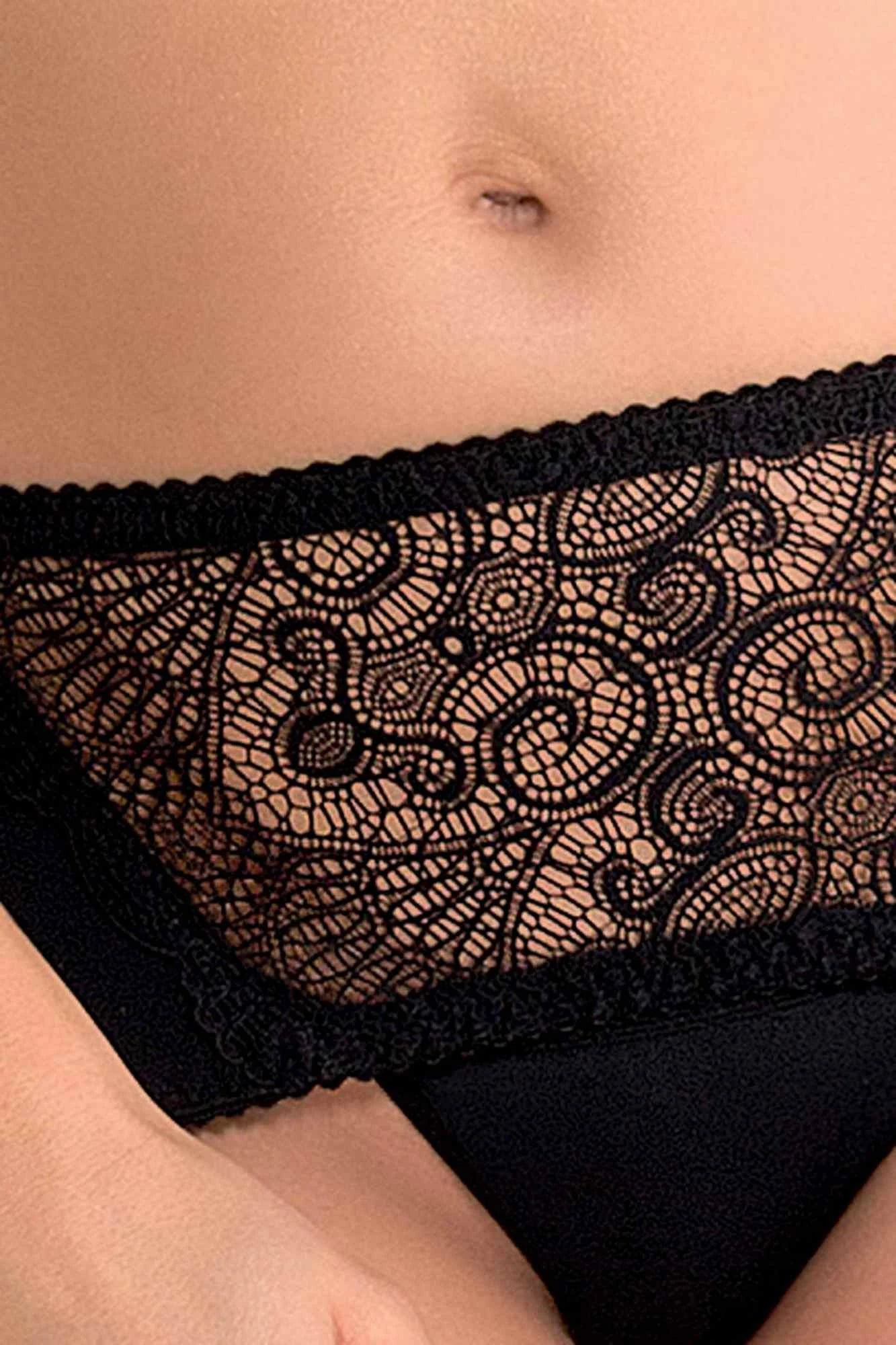 Lingerie-ALINA ENSEMBLE AVEC SOUTIEN-GORGE OUVERT noir L/XL - Casmir