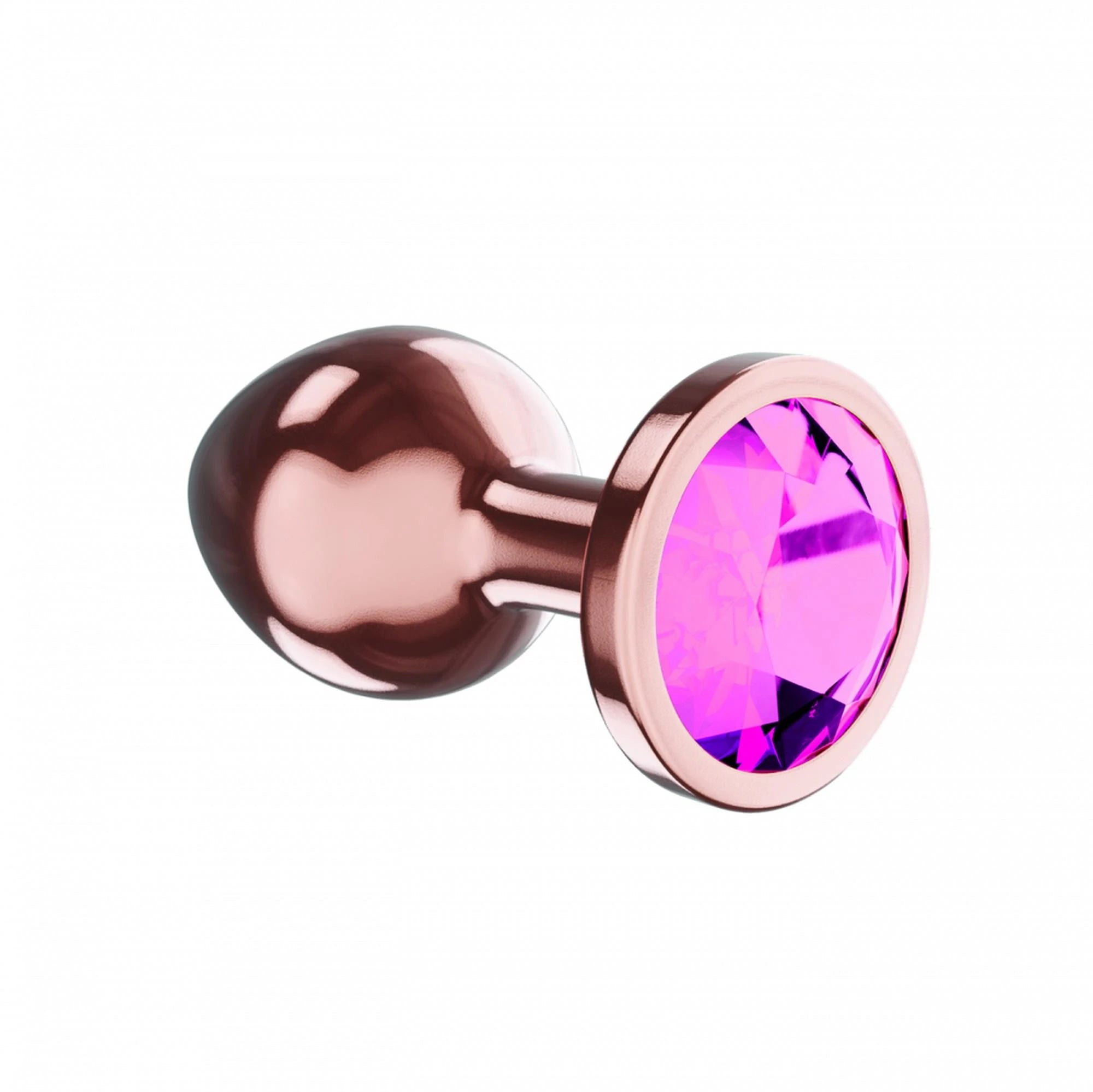 Plug-Butt Plug Quartz Diamant Brillant S Or Rose