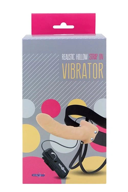 VIBROMASSEUR STRAP-ON CREUX RÉALISTE 8 POUCES