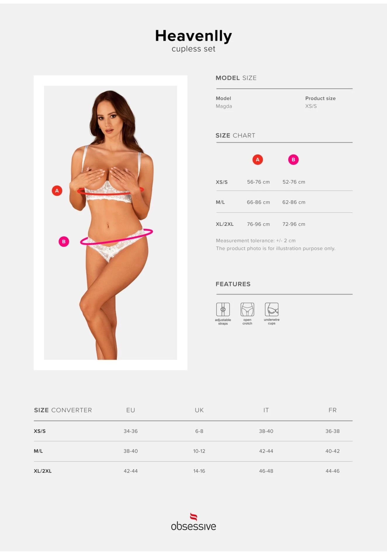 Heavenlly 2-piece open set M/L
