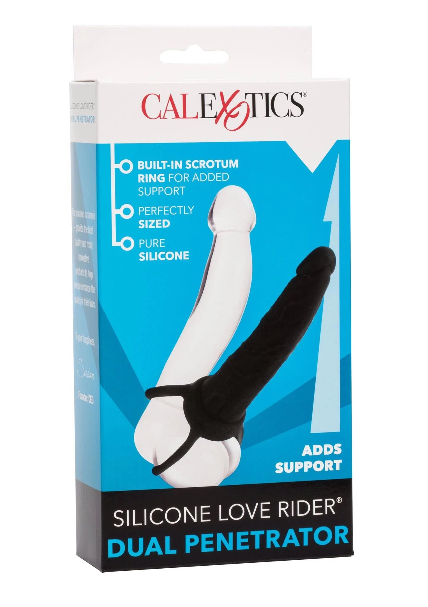 Double pénétration en silicone noir