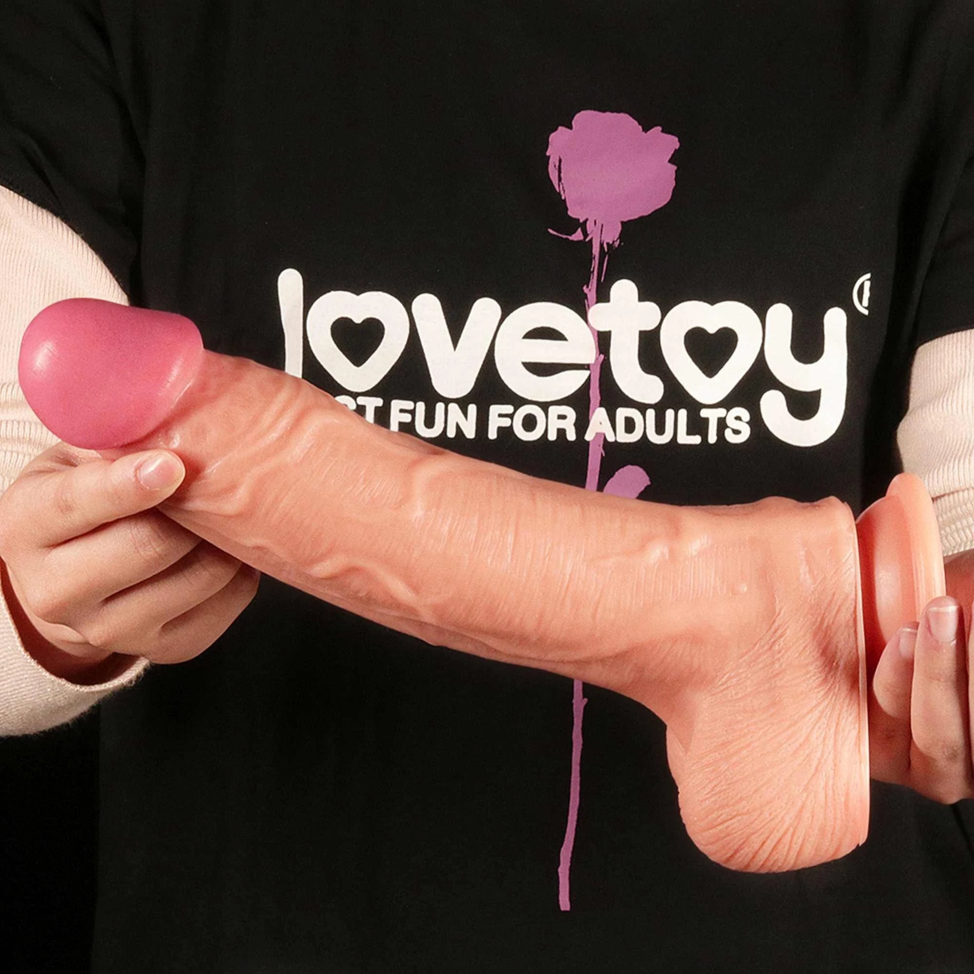 10″ Dual Layer Platinum Silicone Cock