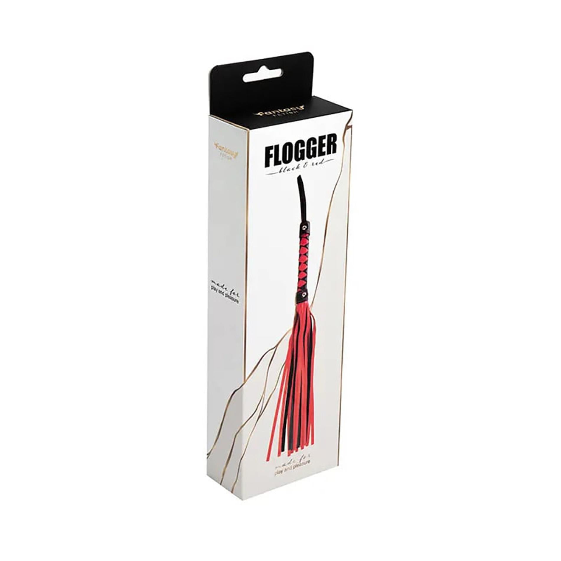 Black & red flogger