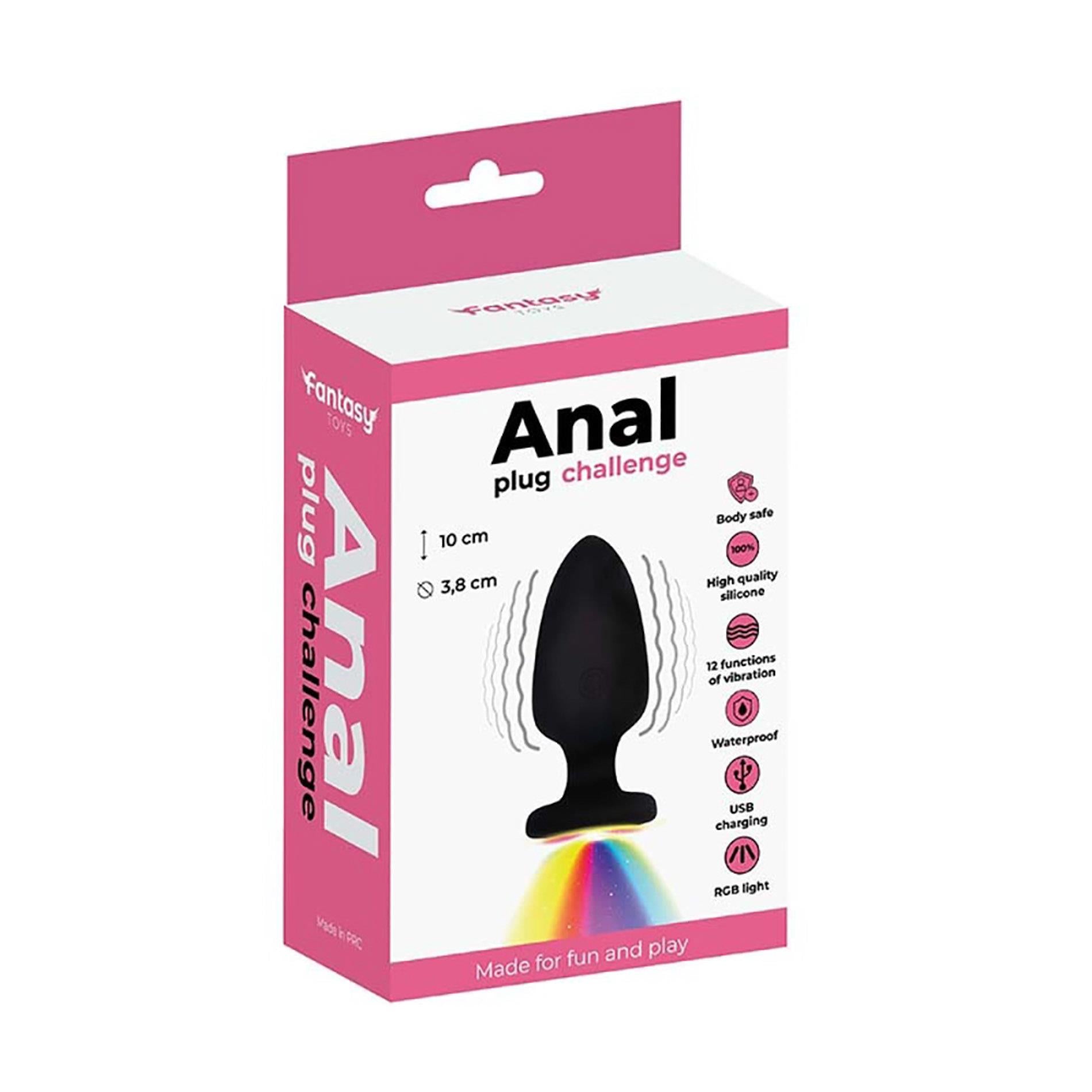 LED Light vibrating anal plug