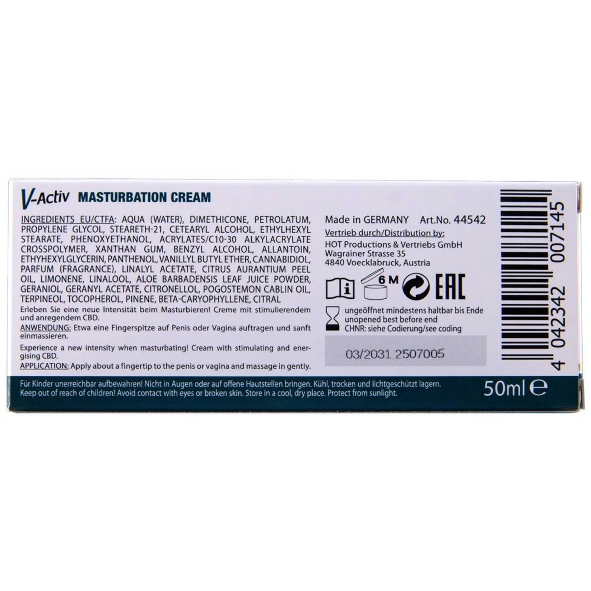 V-Activ Unisex Masturbation Cream