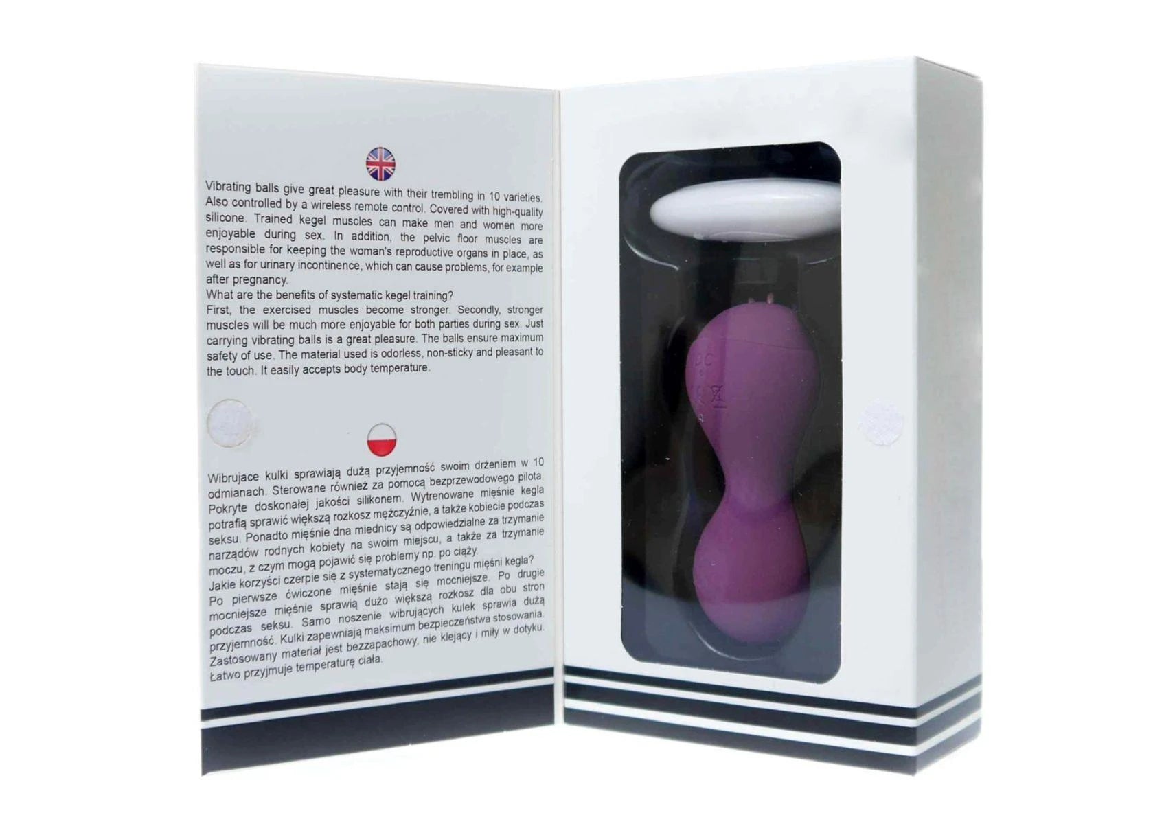 Vibrating Silicone Kegel Balls USB 10 Function / Remote control -Purple