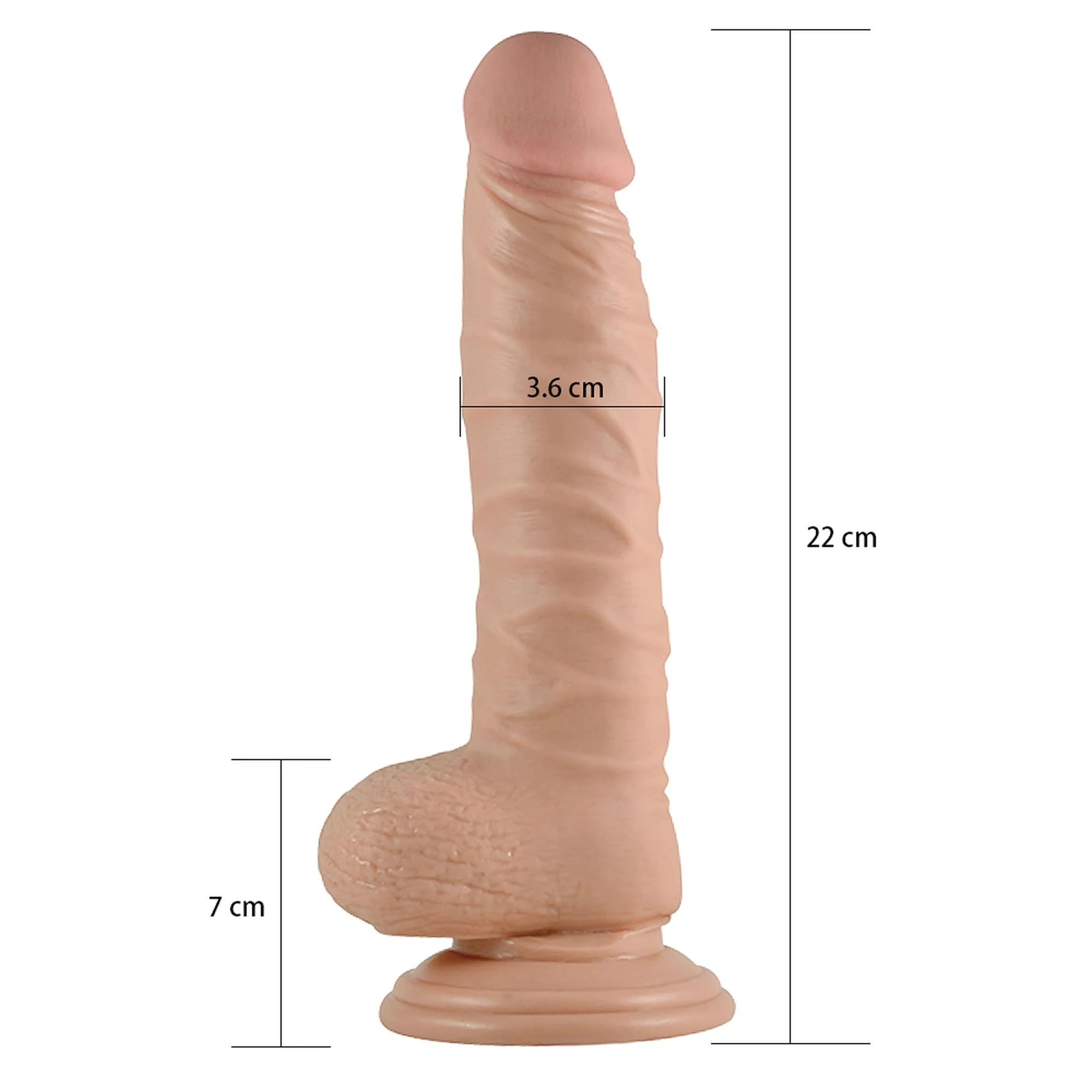 8.5" Real Extreme Dildo Flesh
