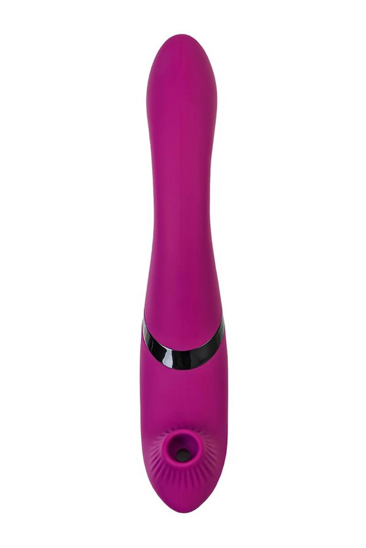 Vibromasseur JOS avec stimulateur clitoridien JOS Spin, silicone, violet, 23 cm