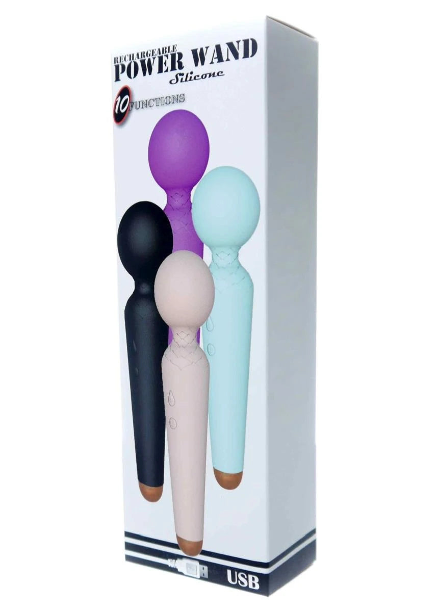 Stymulator-Power Wand Rechargeable USB 10 Fonctions - Noir
