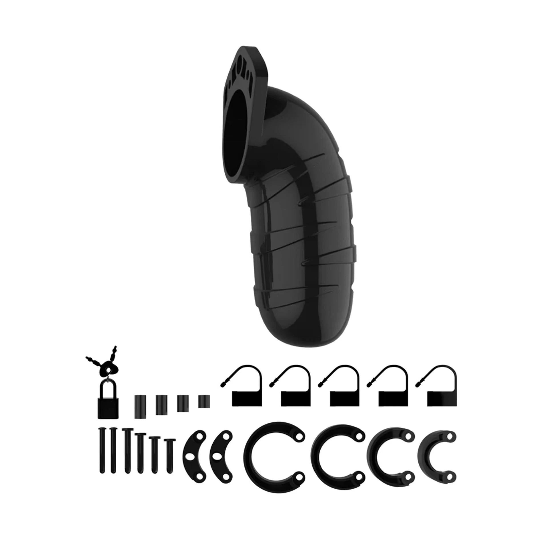 Model 05 Chastity Cock Cage Black - 14 cm