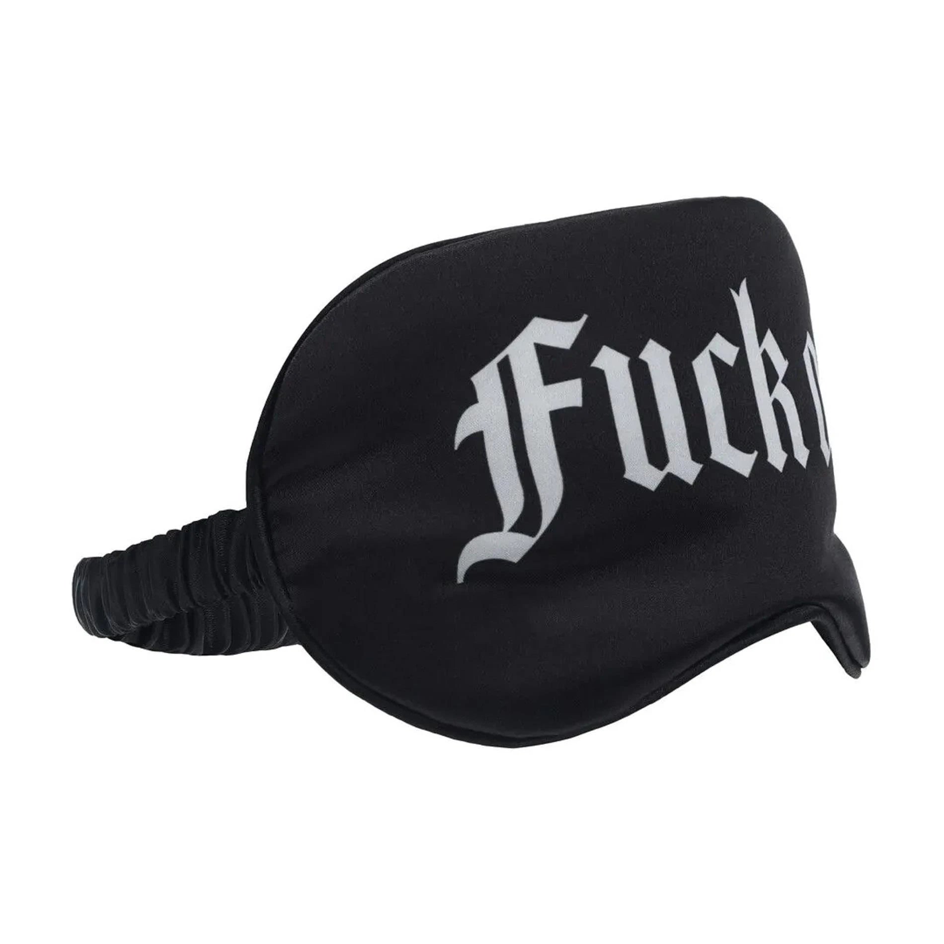 Fuck Off - Printed Satin Mask - Black