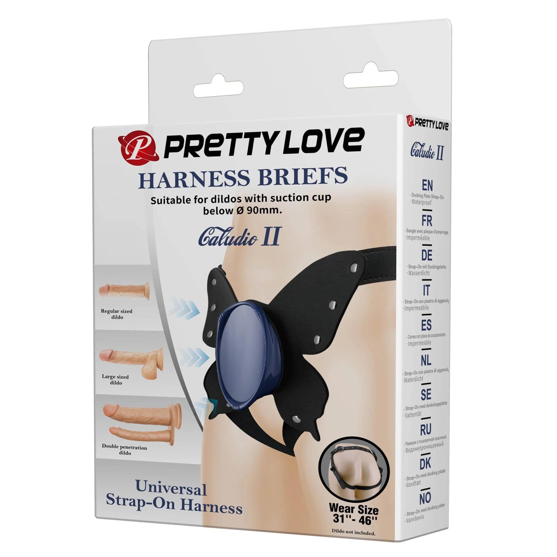 Pretty Love Caldric II Black & Blue Universal Harness Briefs