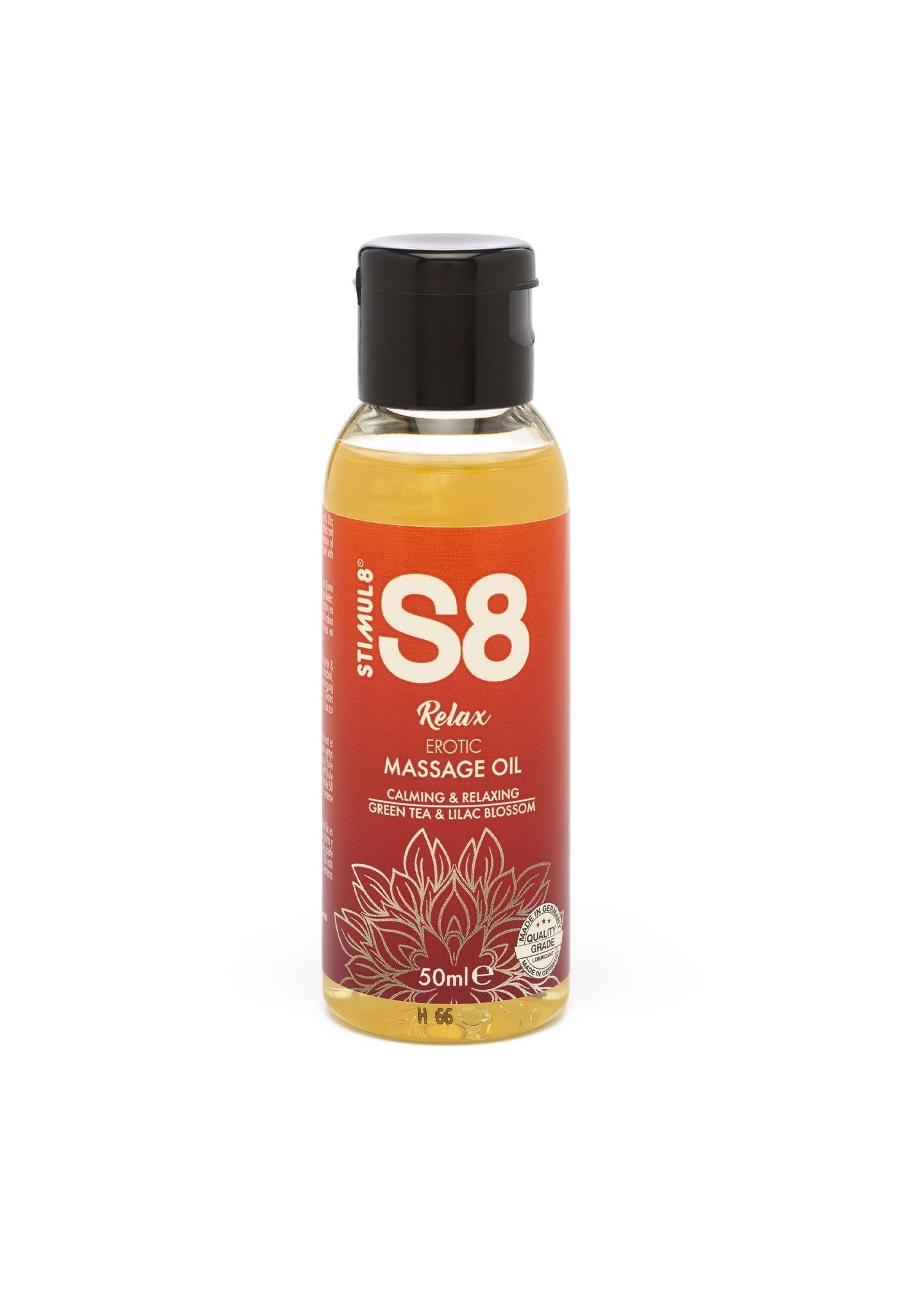S8 Huile de Massage 50ml Thé Vert & Fleur de Lilas