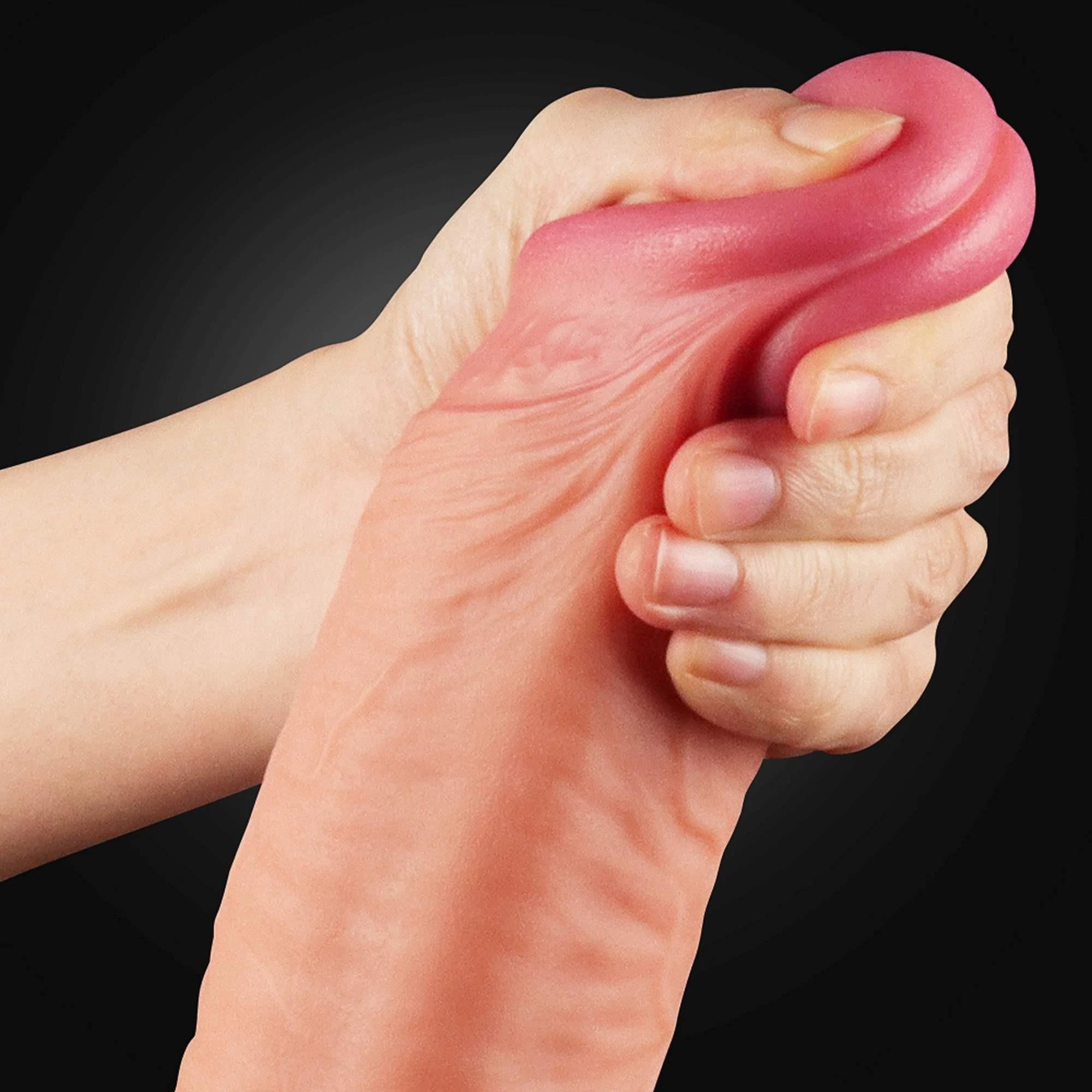 12″ Dual Layered Platinum Silicone Cock