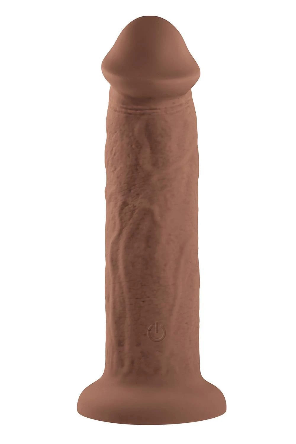 EVOLVED 7INCH GIRTHY VIBRATING DONG, DARK FLESH