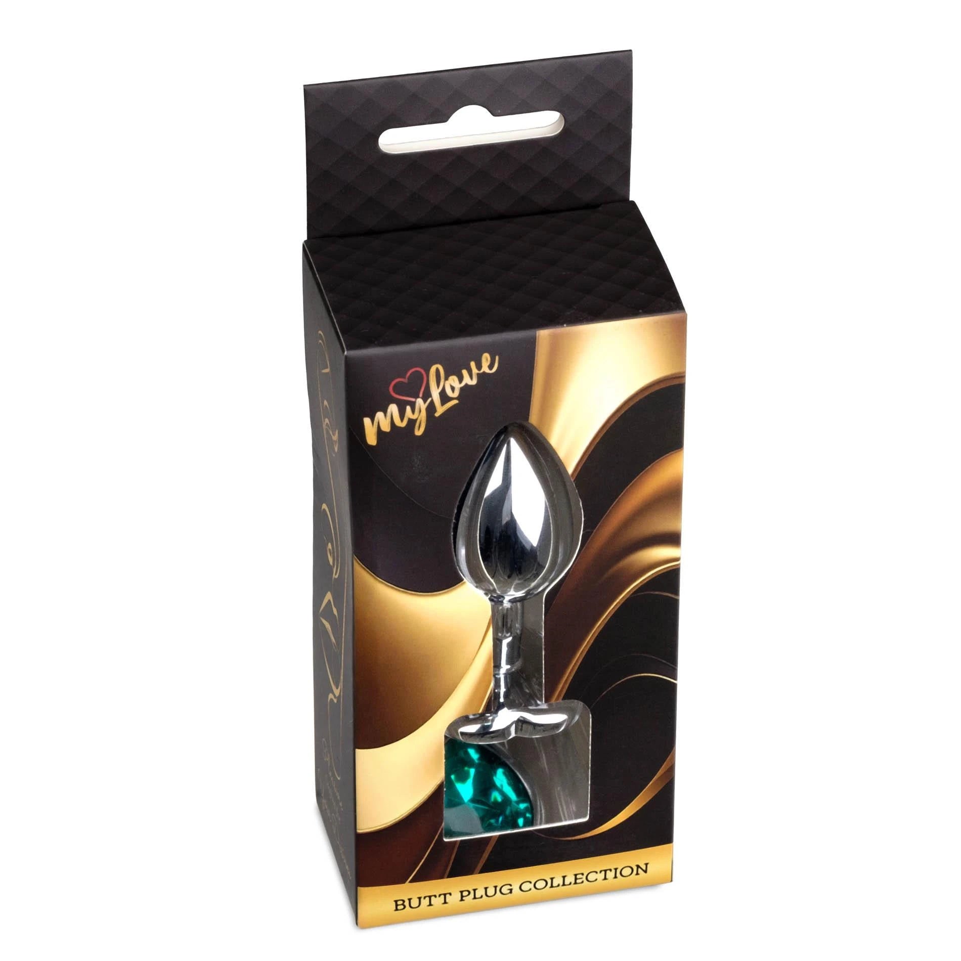 MyLove Toys - Jewellery Silver Heart PLUG- Green