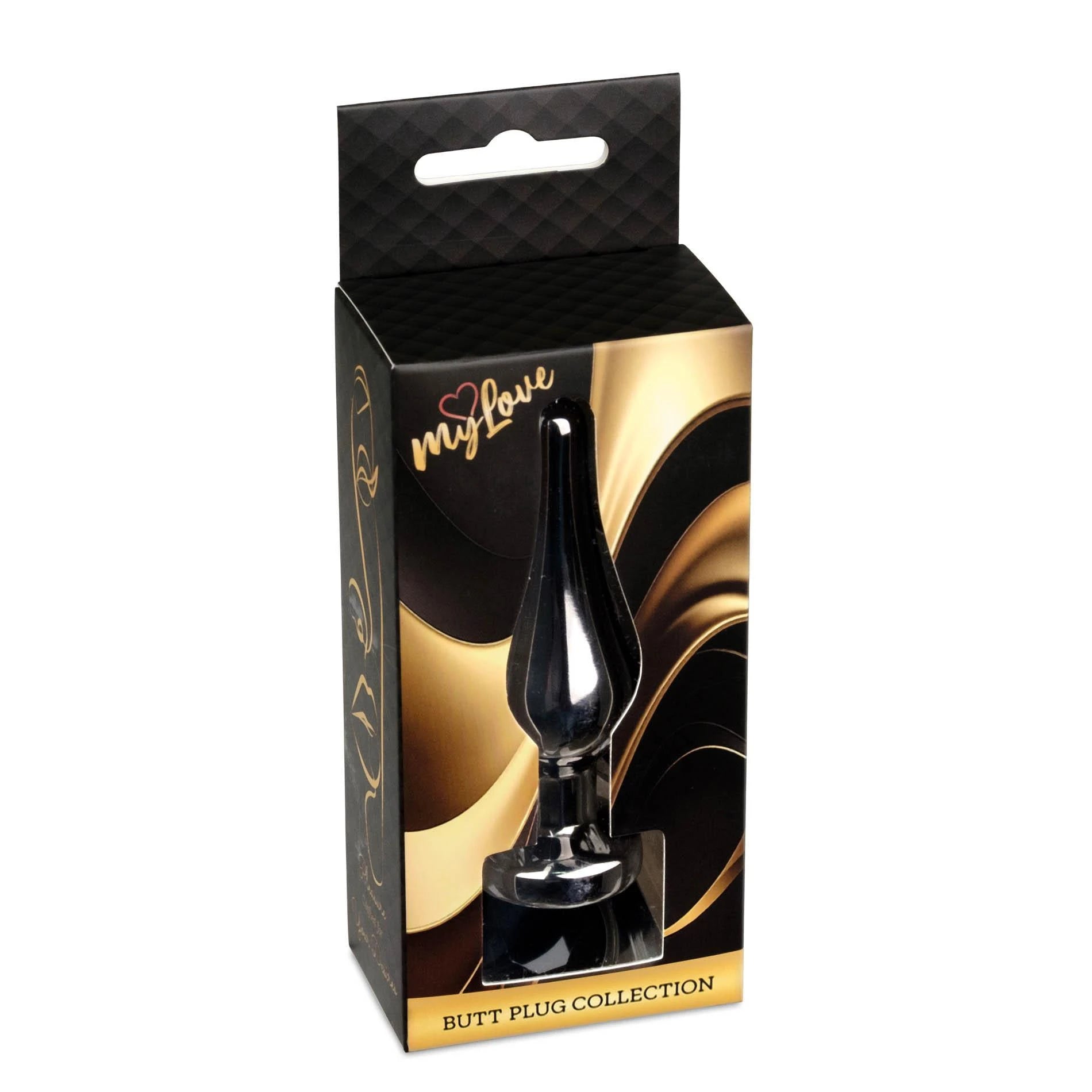 MyLove Toys - Bijoux BUTT PLUG en argent foncé - Noir