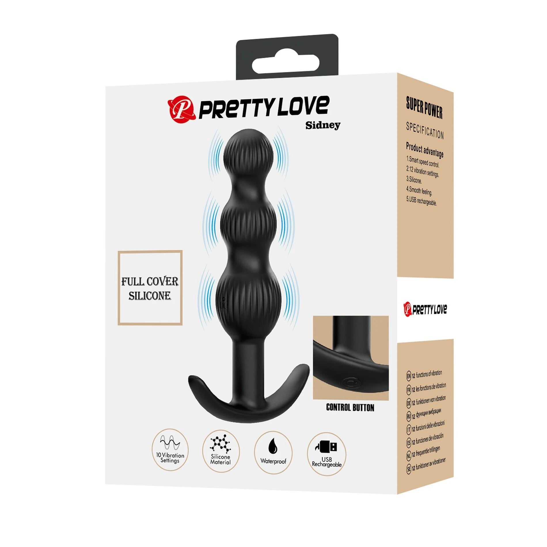 PRETTY LOVE - Sidney, 10 Wibracji, Silikon