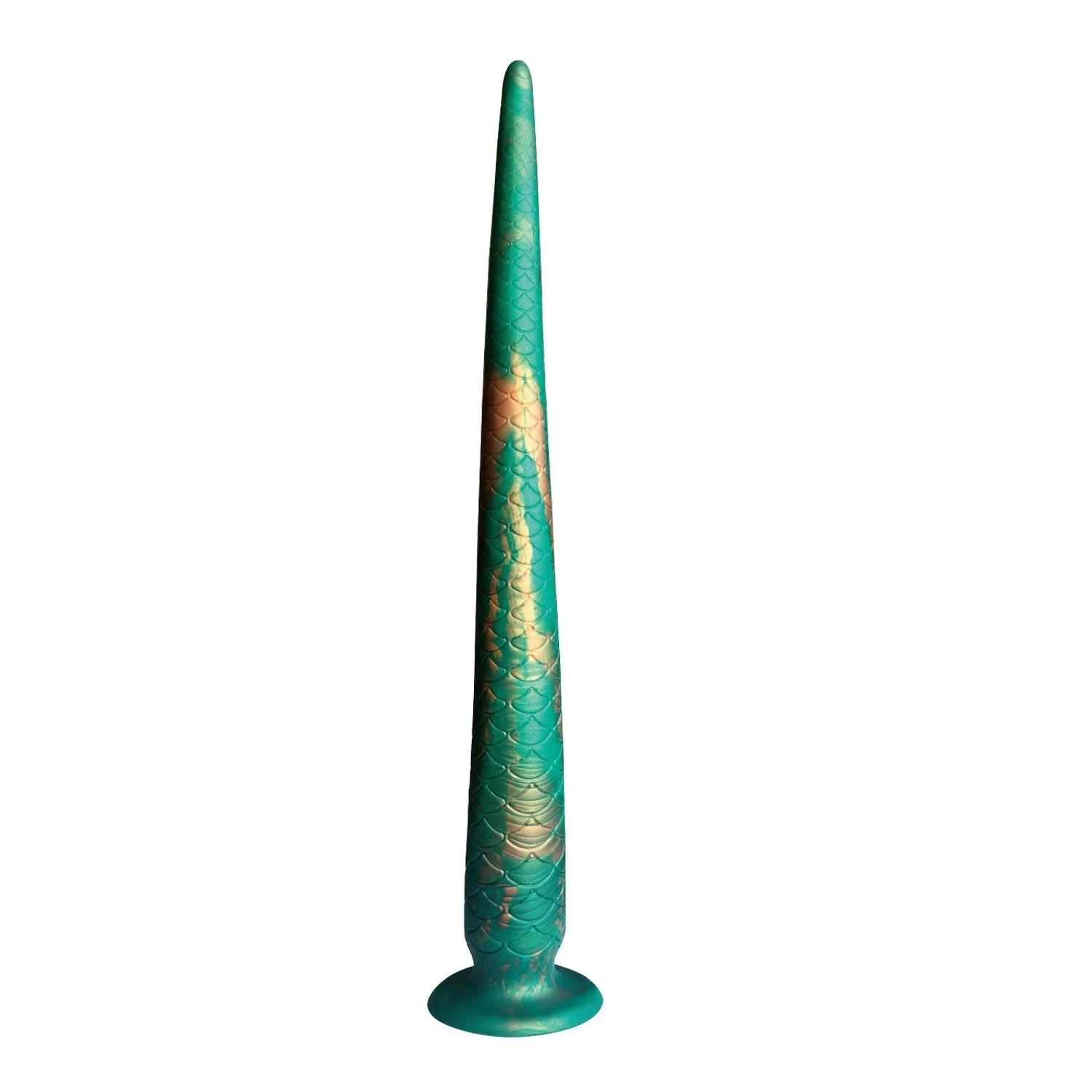 Power Monsters Titan verdoyant – Godemichet monstre en silicone strié de 47 cm