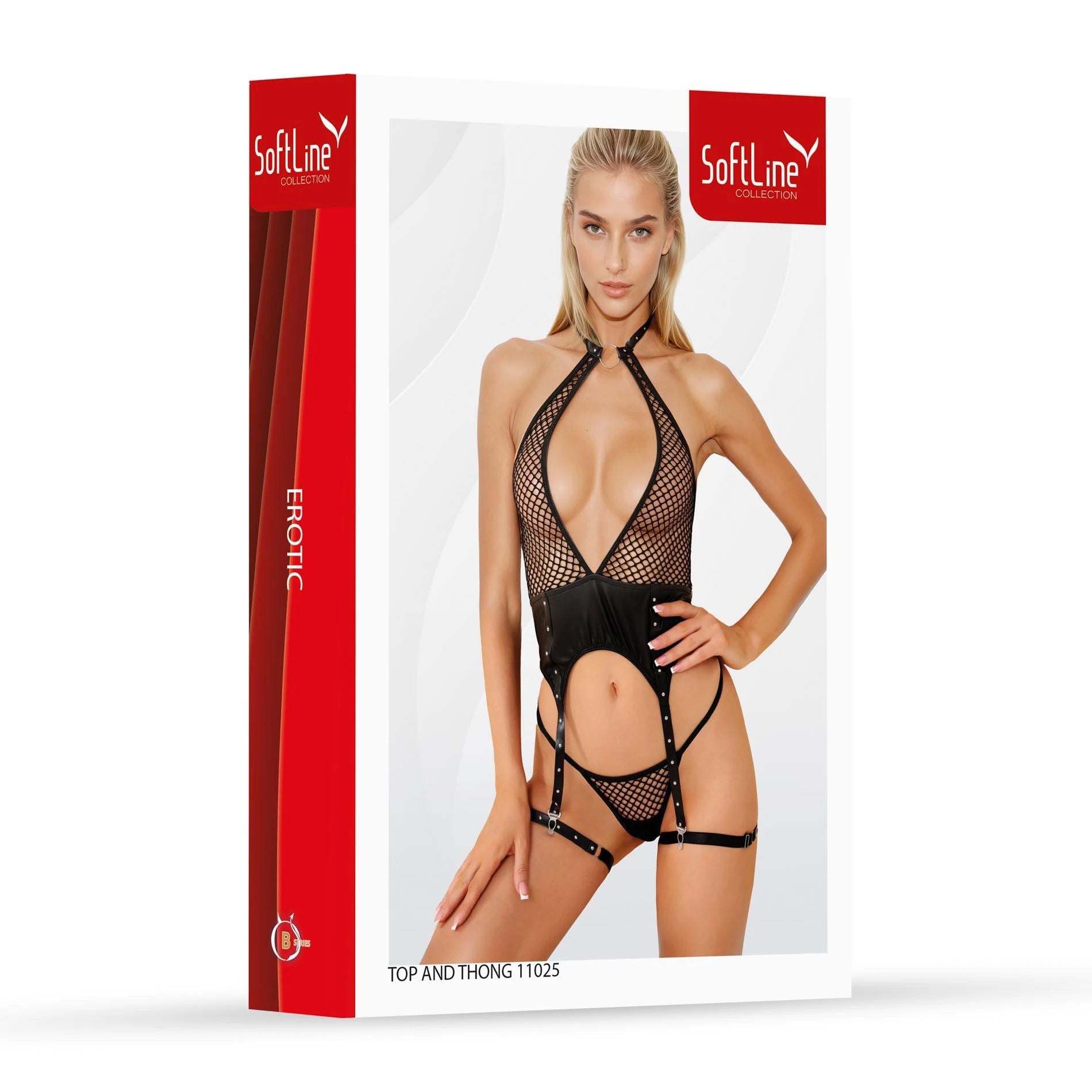 Ensemble top et string 11025 noir 2XL