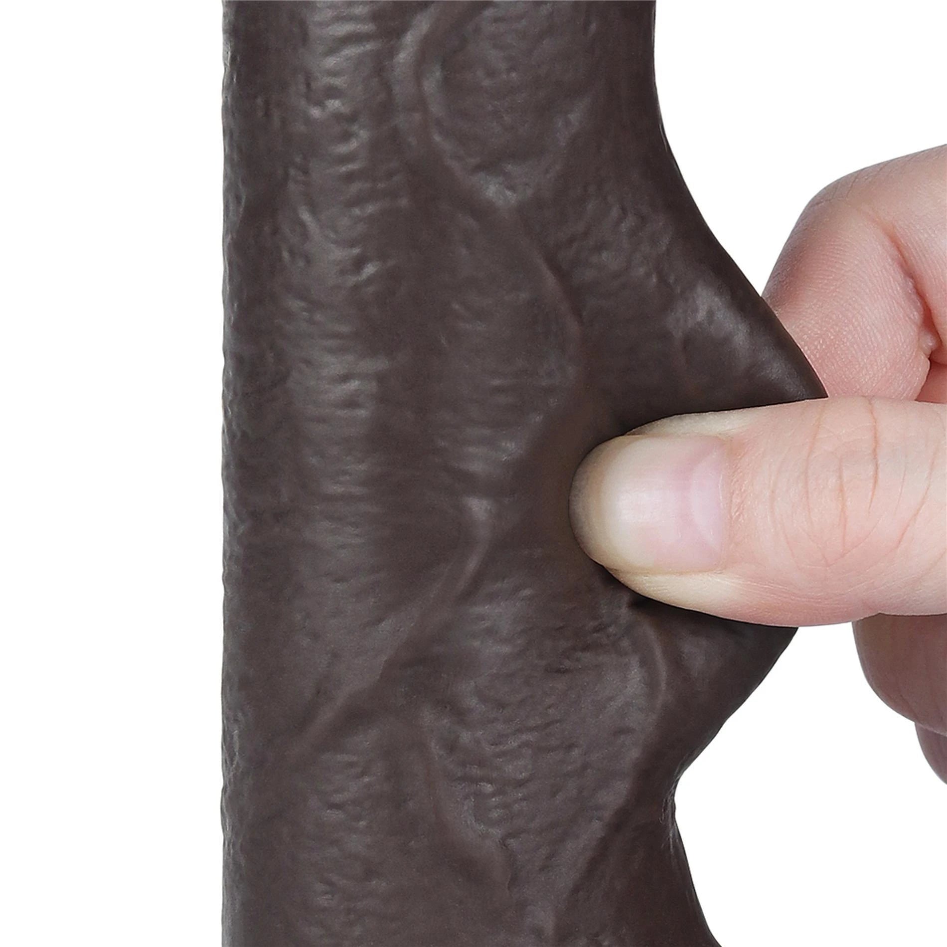 7'' Sliding Skin Dual Layer Dong Noir