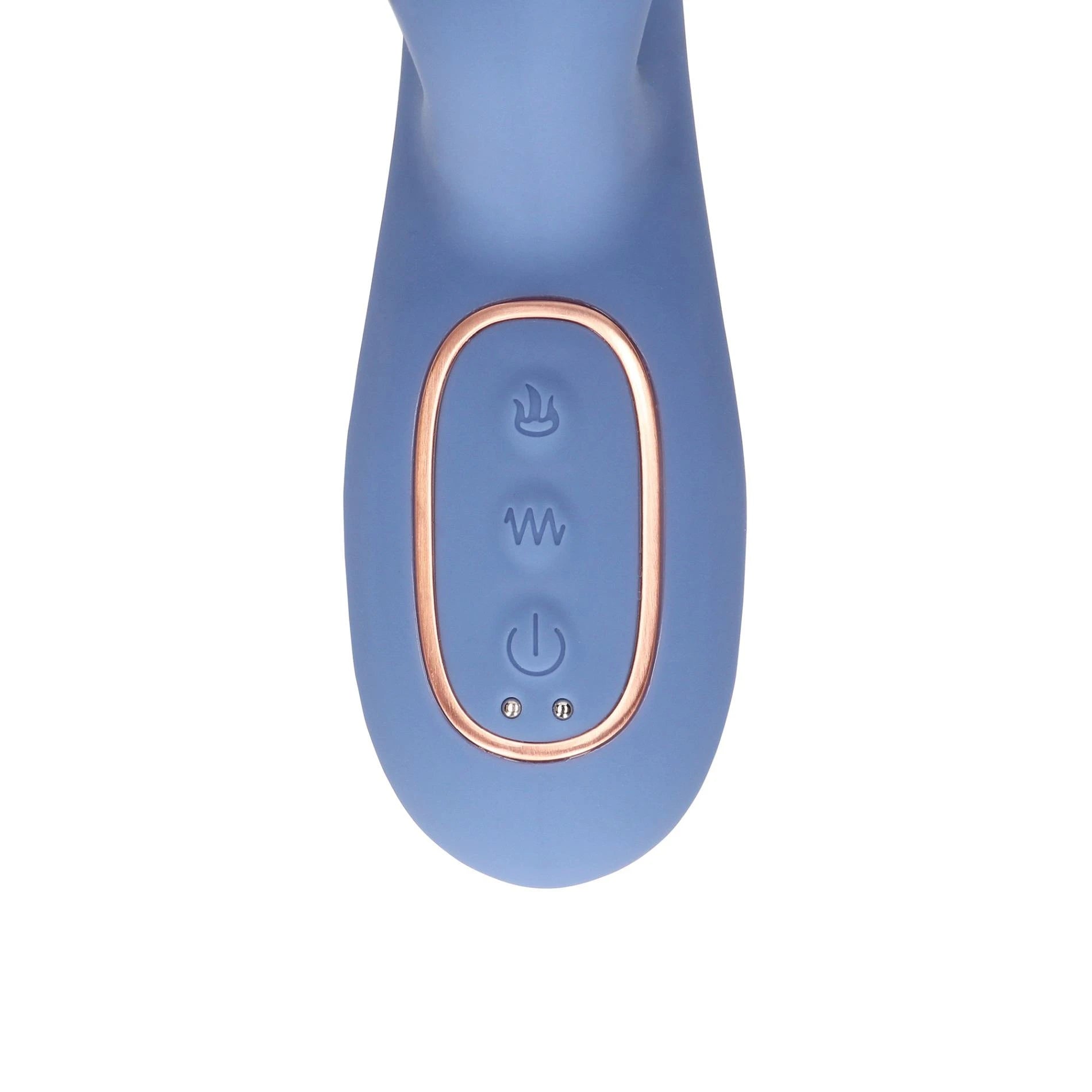 Warming Rotating Beads and Thrusting Rabbit Vibrator - Blue Nova