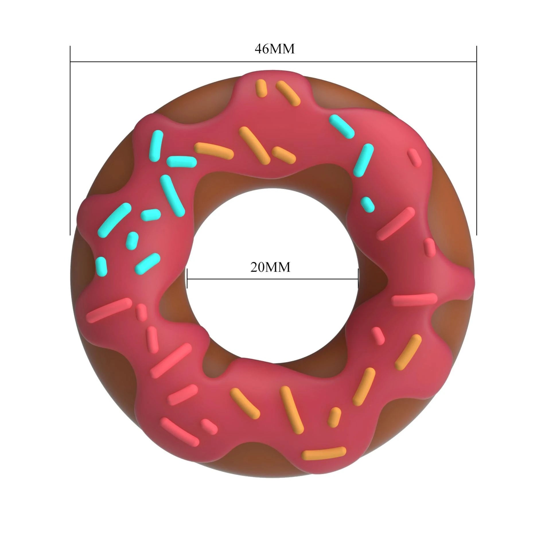 Anneau pénien en silicone Pretty Love Berry Super Donut