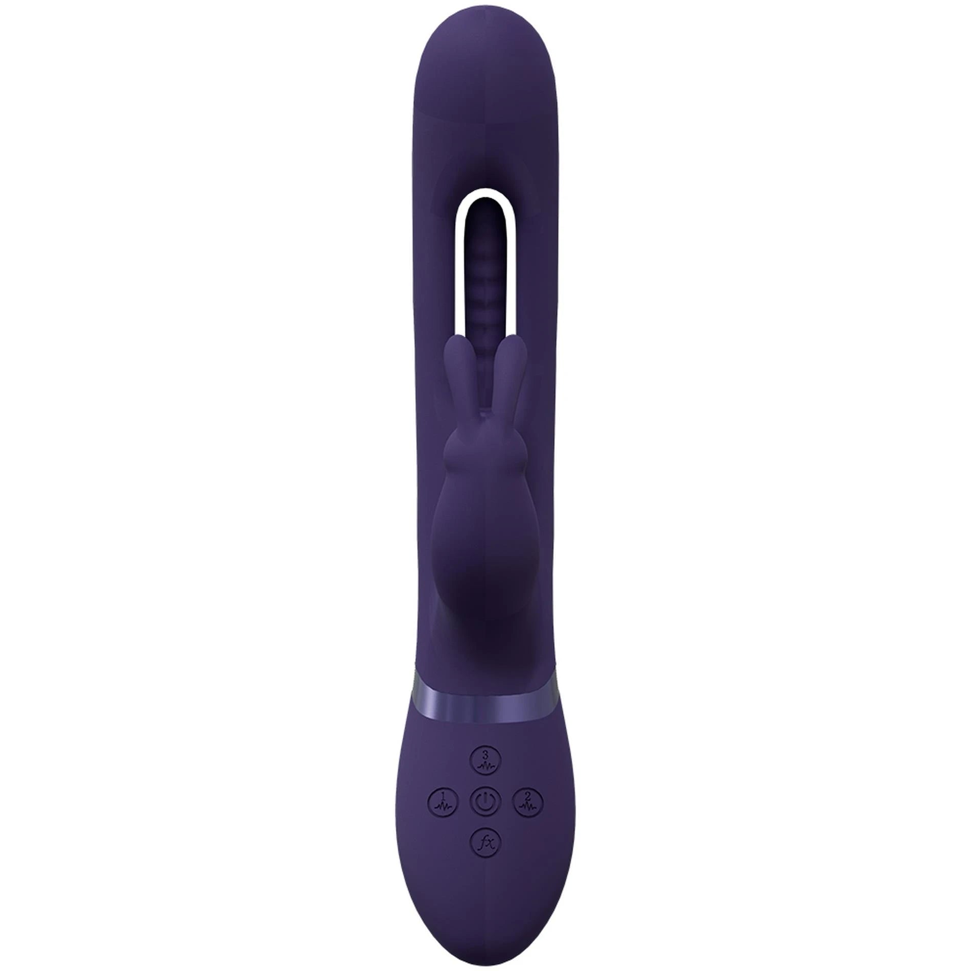 Mika - Triple Motor - Vibrating Rabbit with Innovative G-Spot Flapping Stimulator - Purple