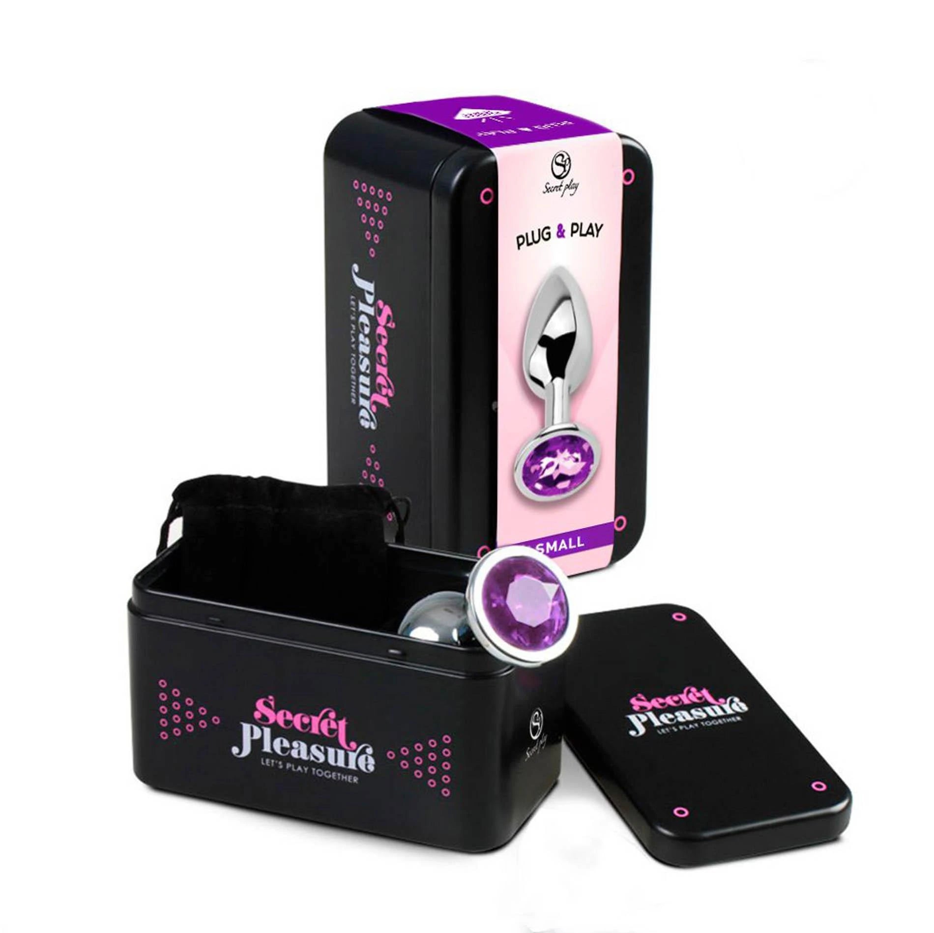 BUTT PLUG MÉTALLIQUE BIJOU VIOLET S