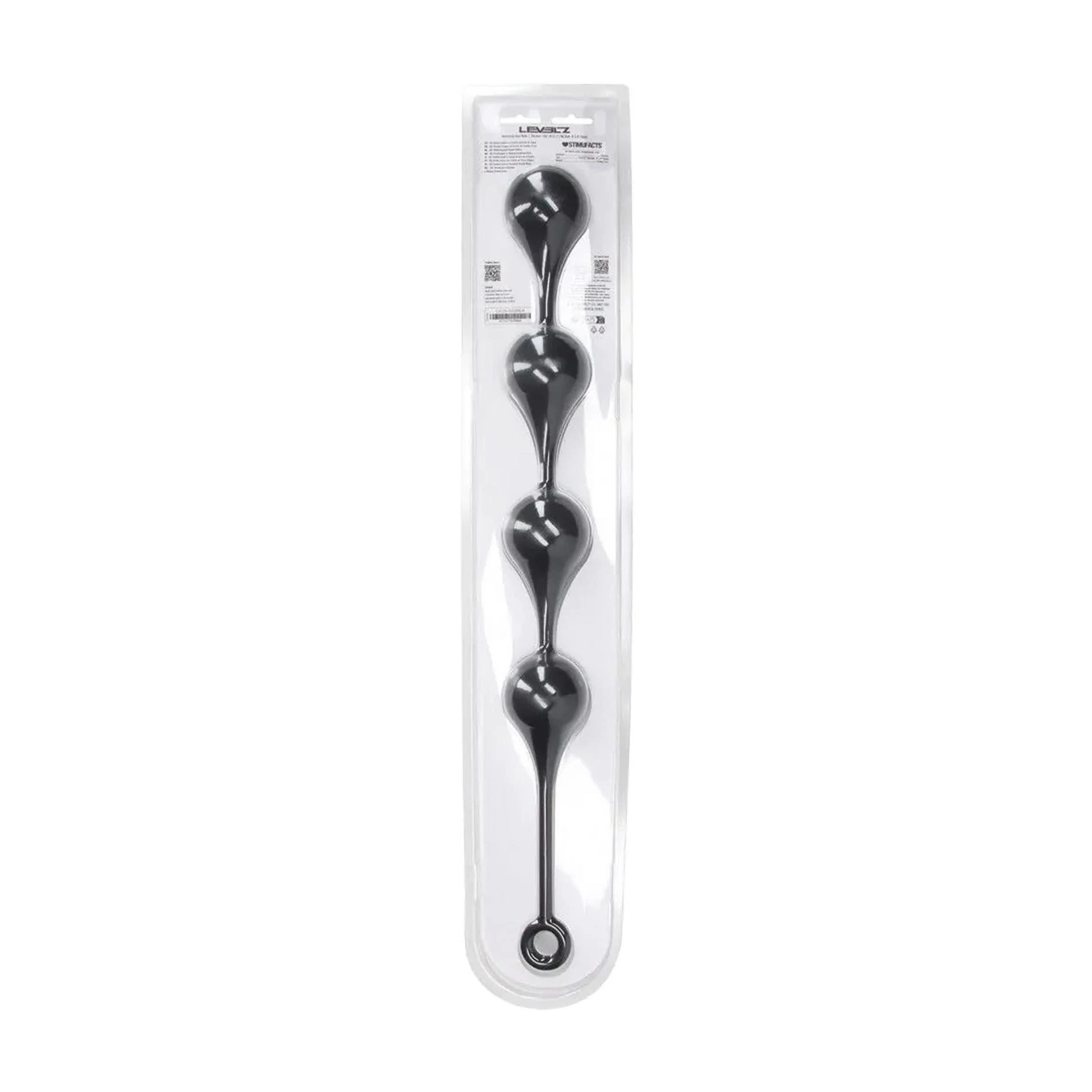 Silicone Waterdrop Anal Balls - XXL - 60mm - Black