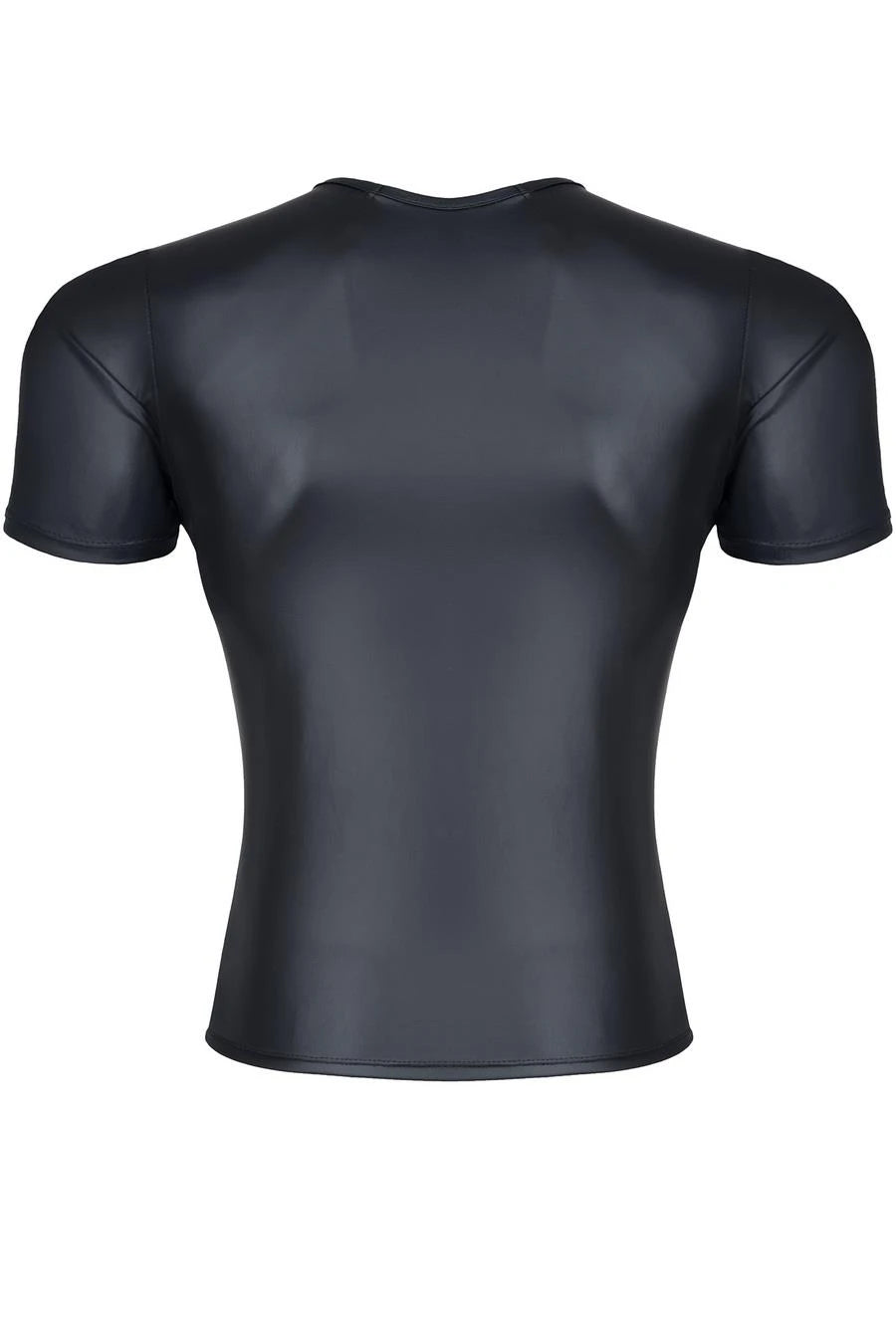 men's wetlook V-neck t-shirt S
