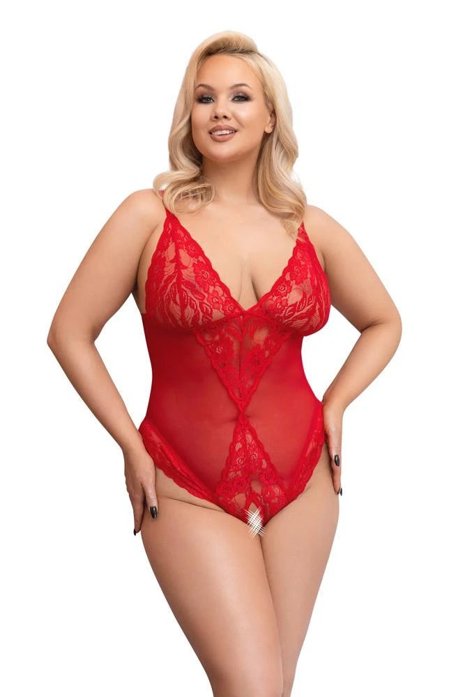 Body sans entrejambe rouge 4XL