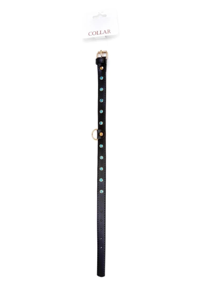 Fetish B - Series Collar - 2 cm turquoise crystal