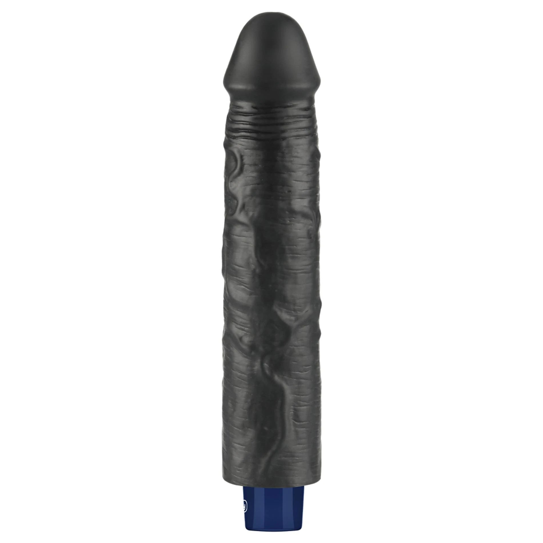 9.5" REAL SOFTEE Rechargeable TPE Vibrating Dildo(Black