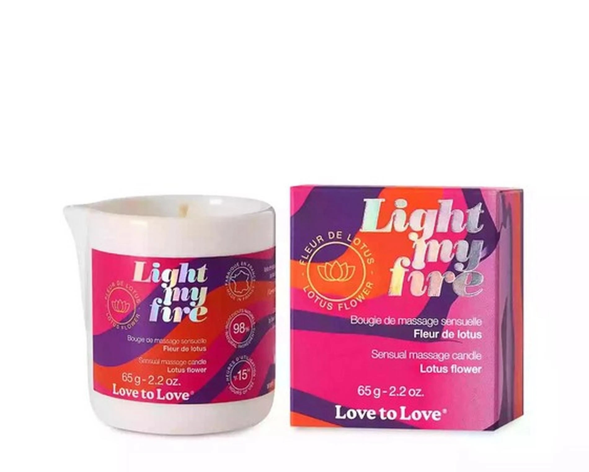LIGHT MY FIRE - BOUGIE DE MASSAGE - FLEUR DE LOTUS 65G / 2.2OZ.