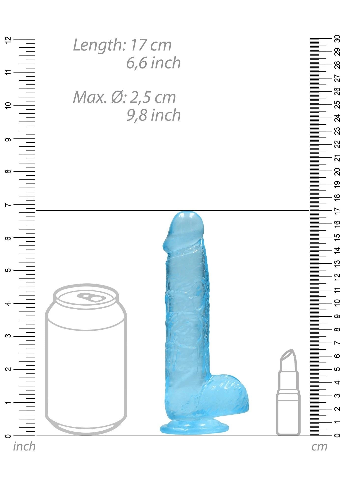 Realistic Dildo with Balls - 6 / 15 cm