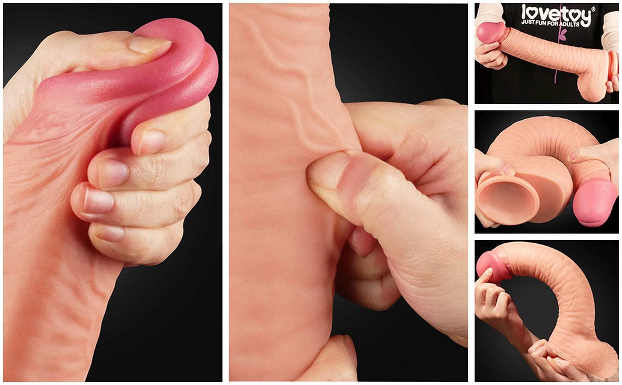 12″ Dual Layered Platinum Silicone Cock