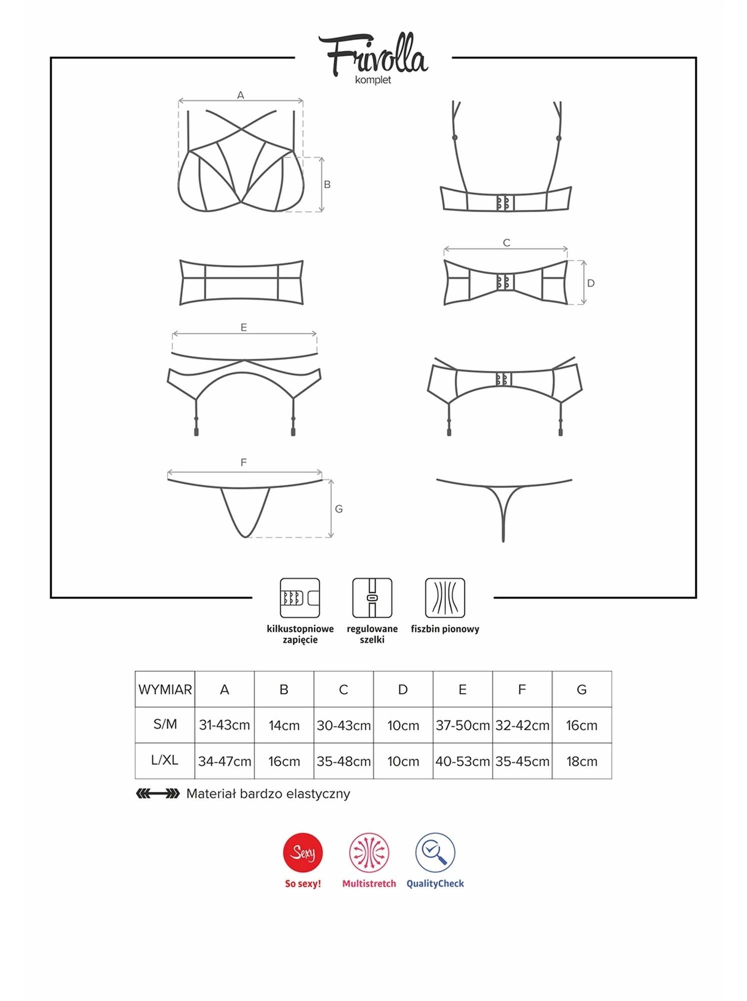 Lingerie-Frivolla ensemble 4 pièces S/M
