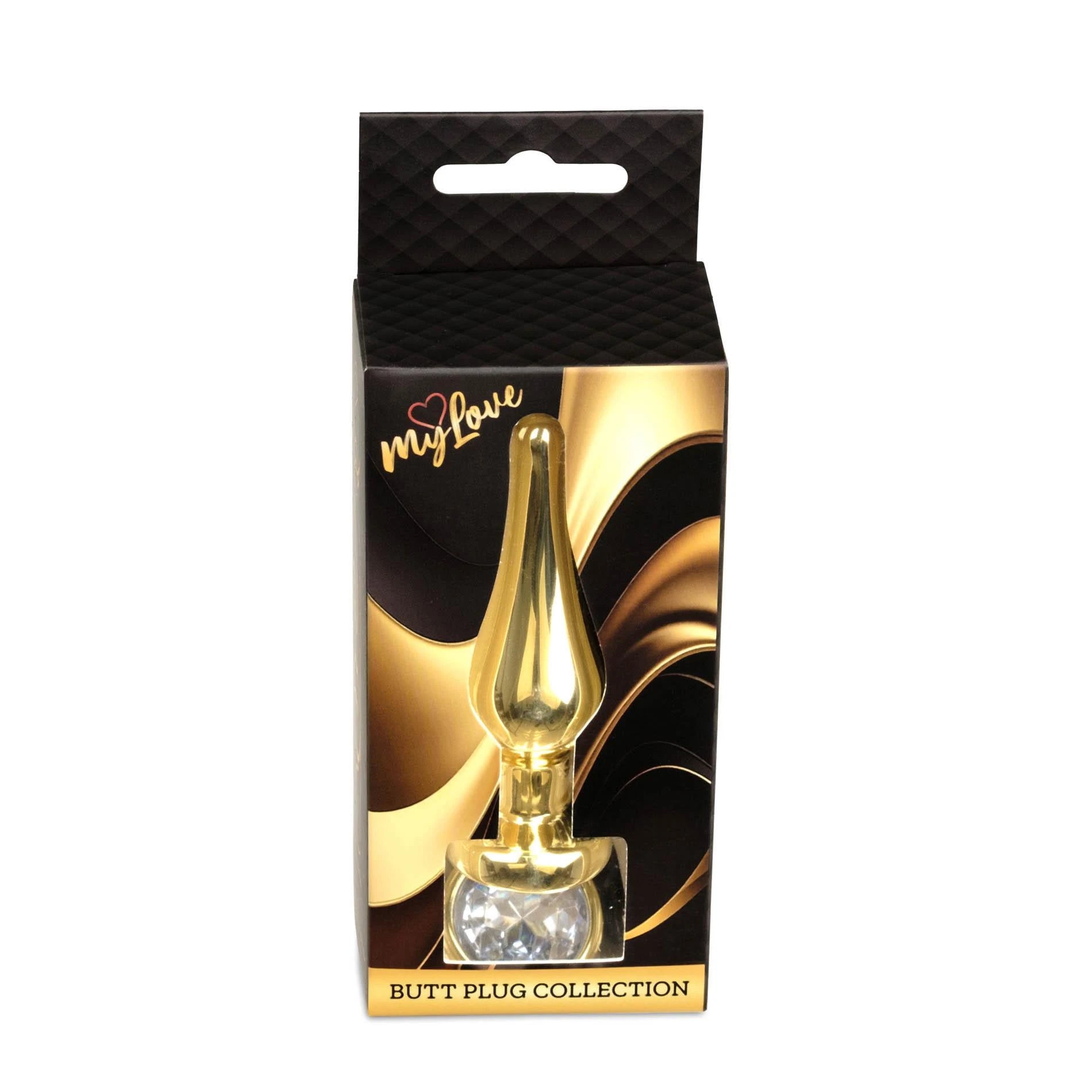 MyLove Toys - Bijoux BUTT PLUG Doré - Transparent