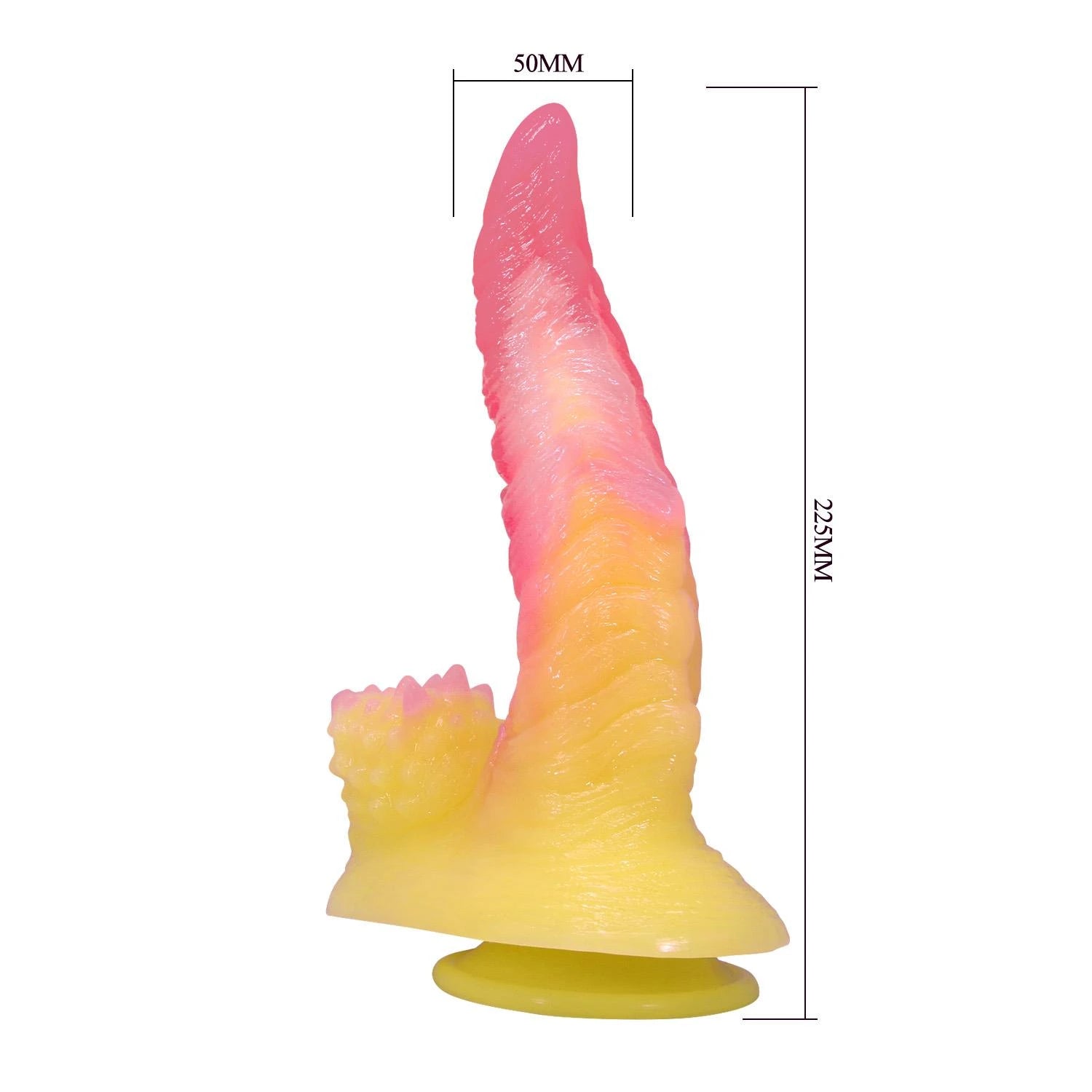 Power Monsters Flamebeast – 22,5 cm Godemichet monstre ondulé en silicone