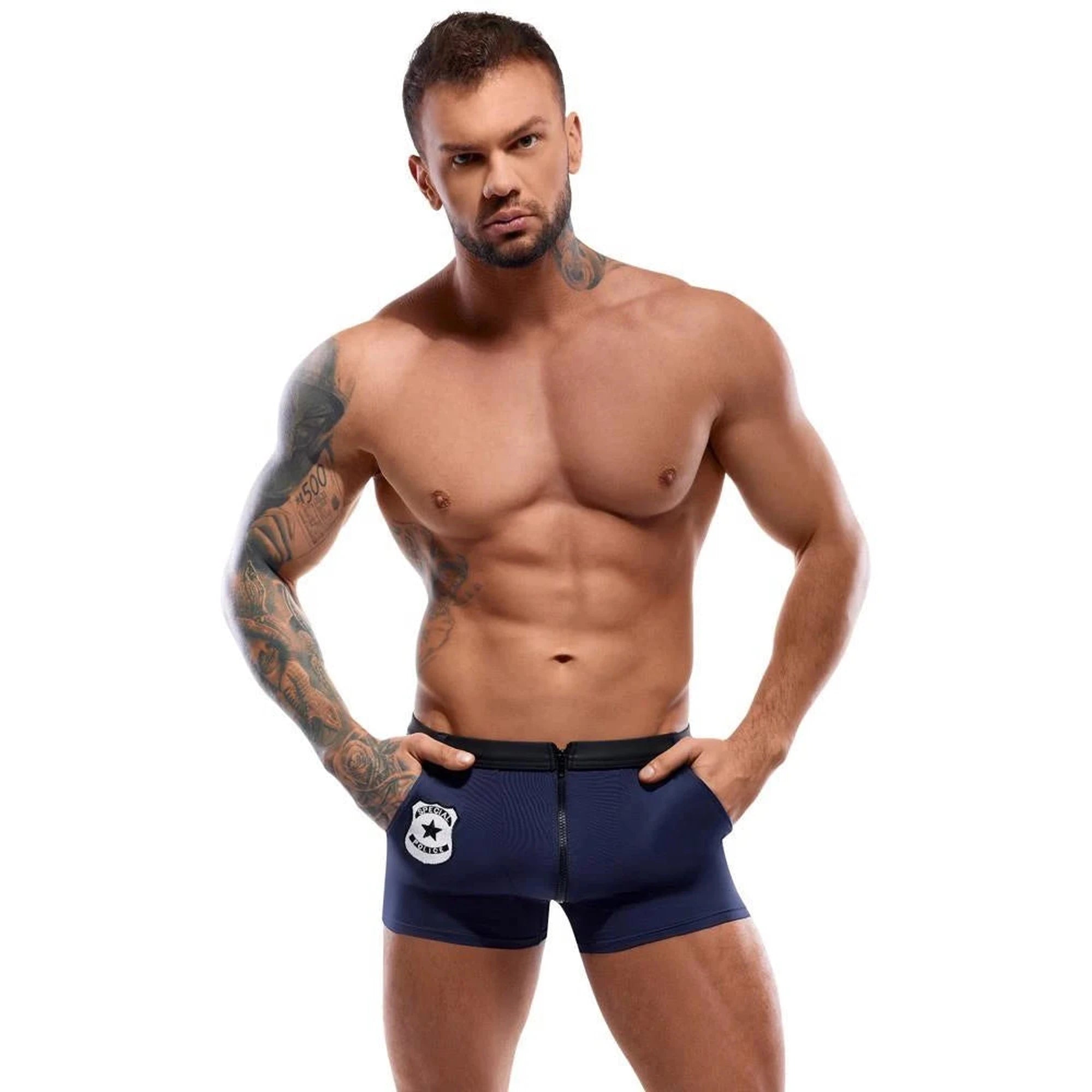 Boxer de police pour homme, taille 2XL