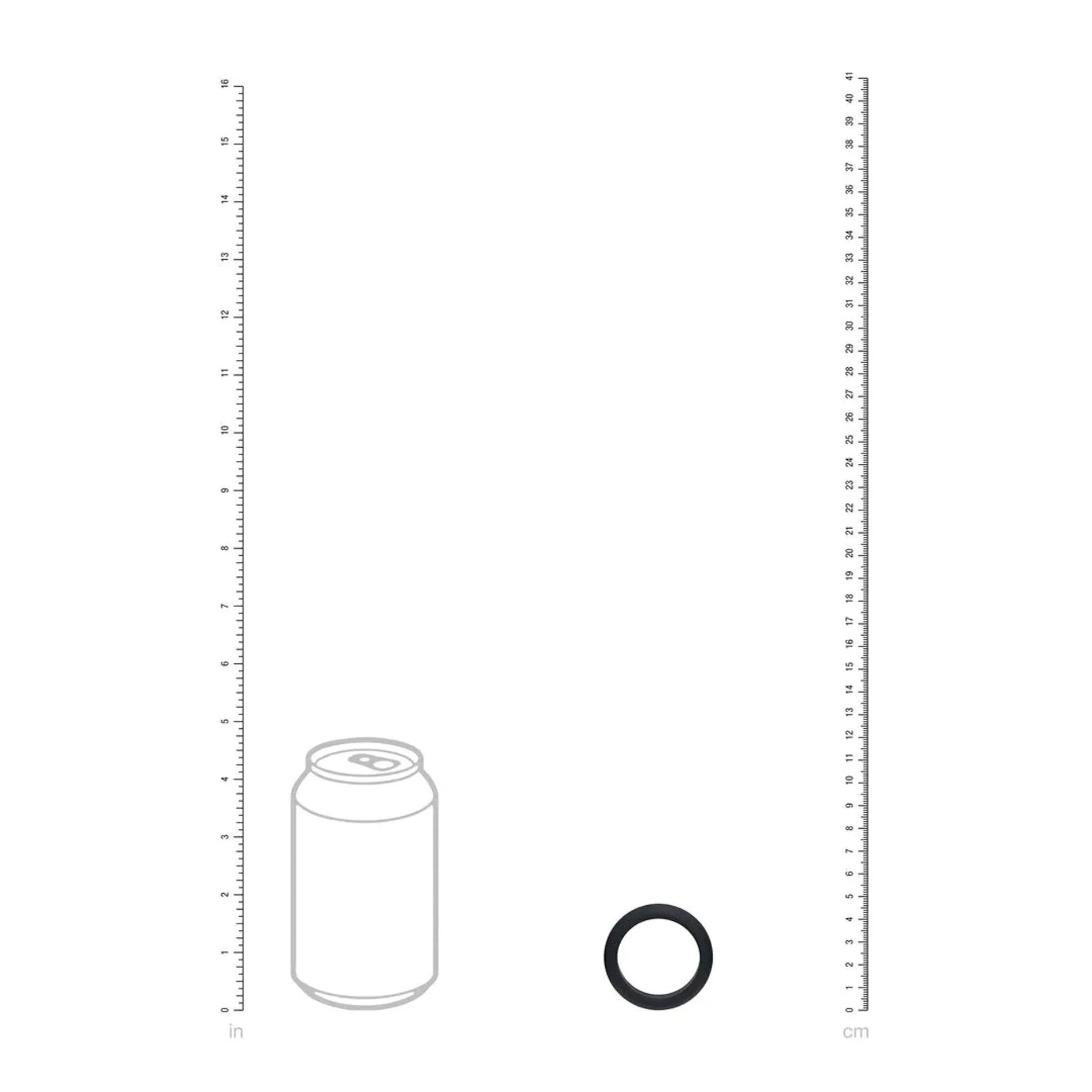 Wide O Silicone Cockring - M - 35mm - Black