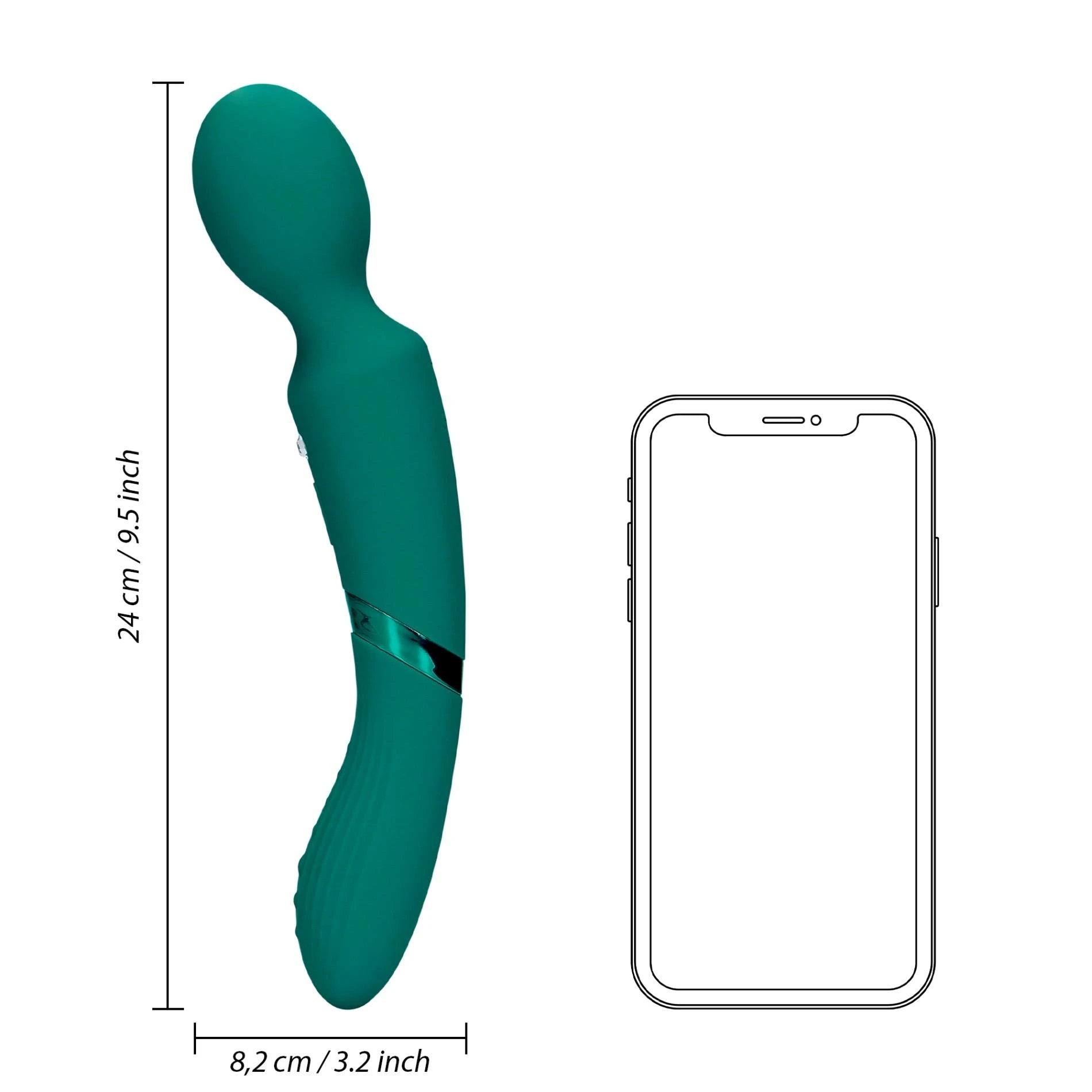 Double-Sided Vibrating Wand - Green Gable