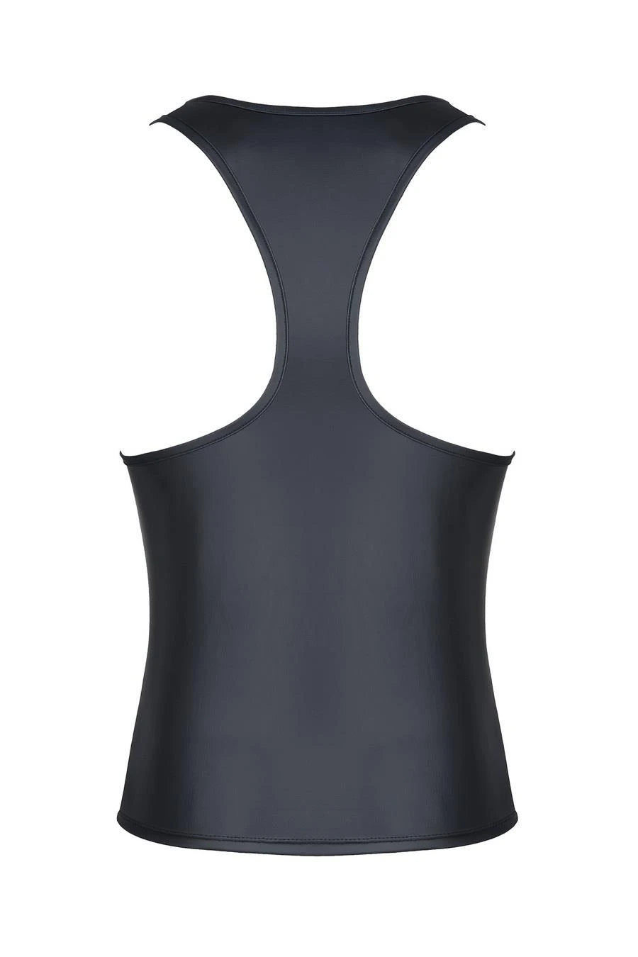 men's wetlook sleeveless t-shirt with elasticated front band M