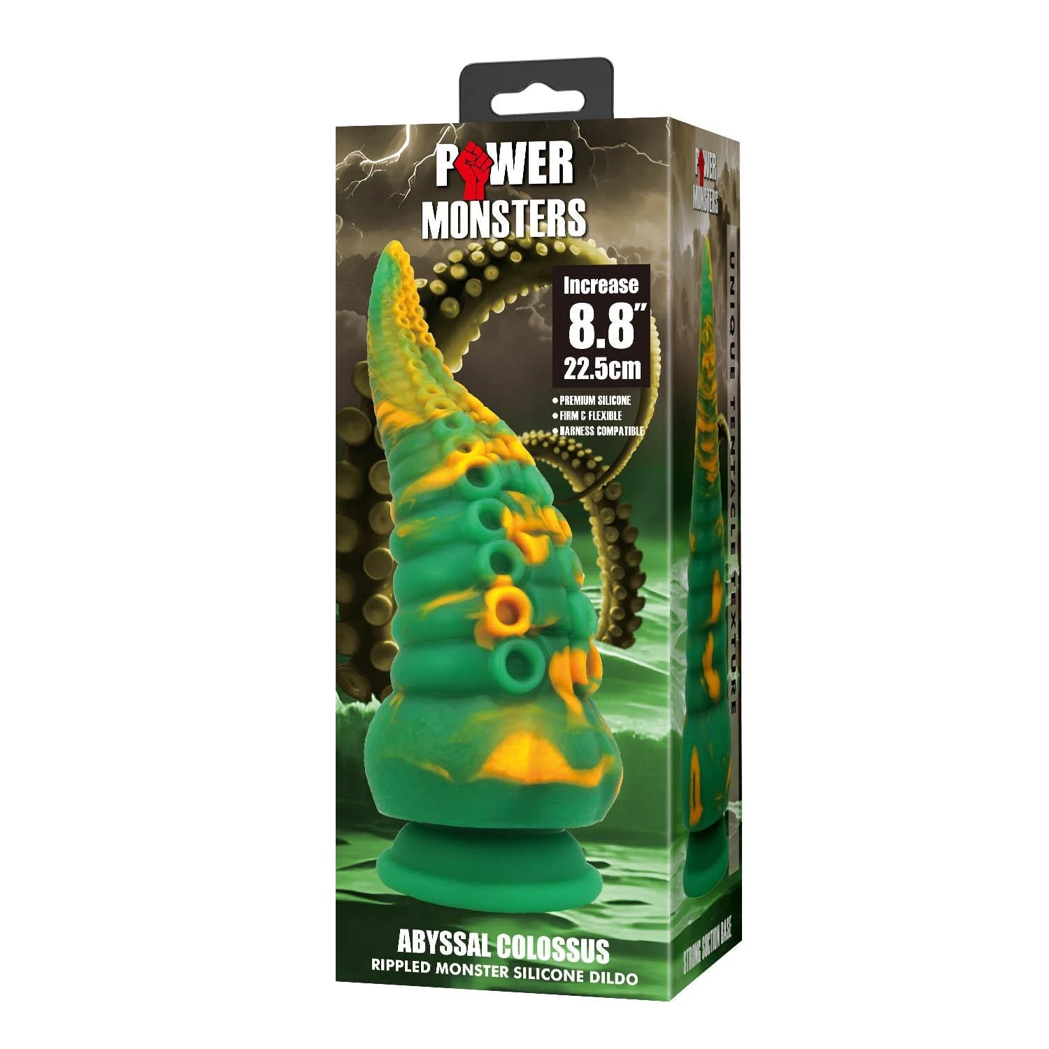 Power Monsters Colosse abyssal – Godemichet en silicone texturé 22,5 cm